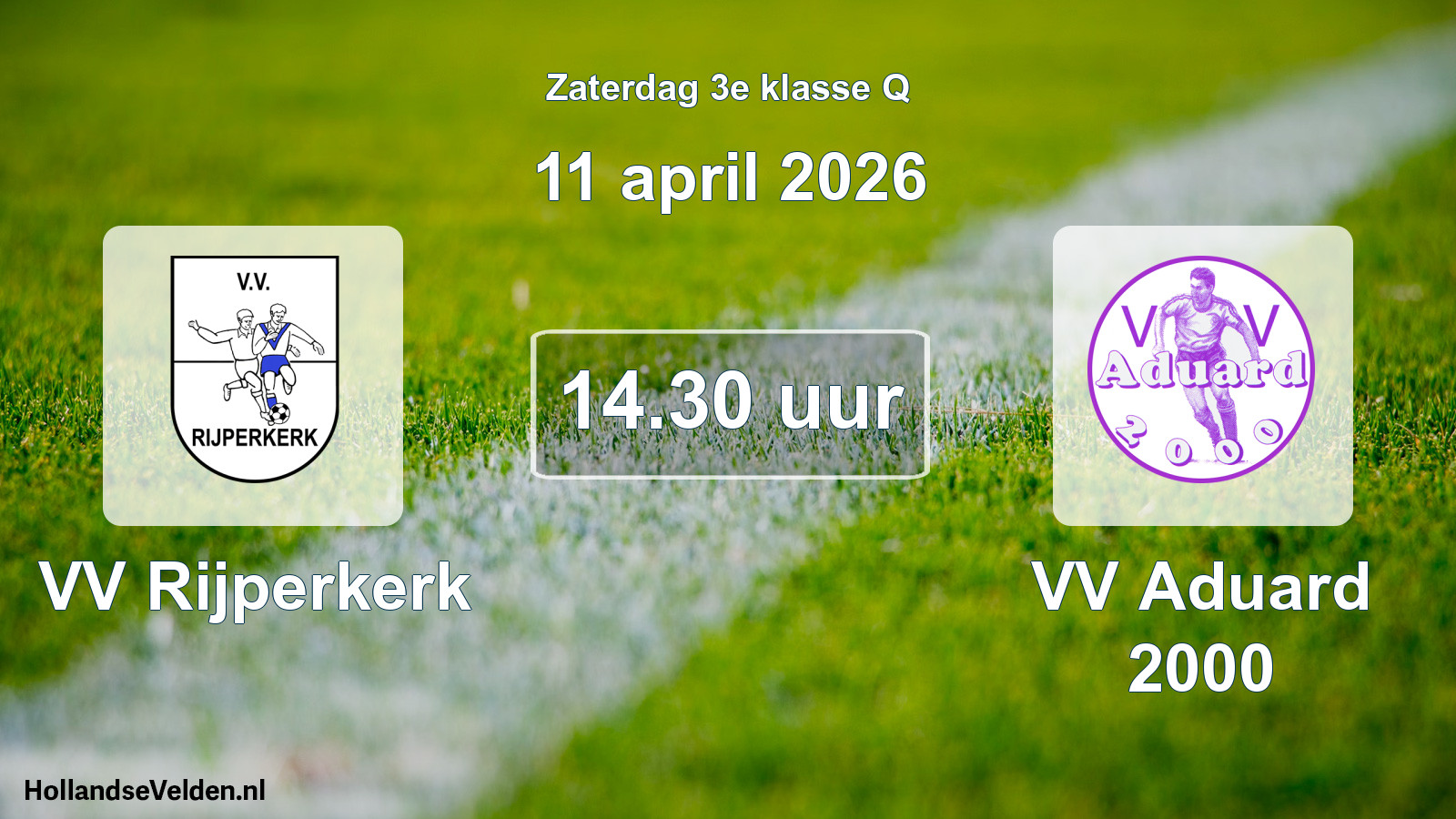 Scheduled Match: VV Rijperkerk - VV Aduard 2000 (11 April 2026)