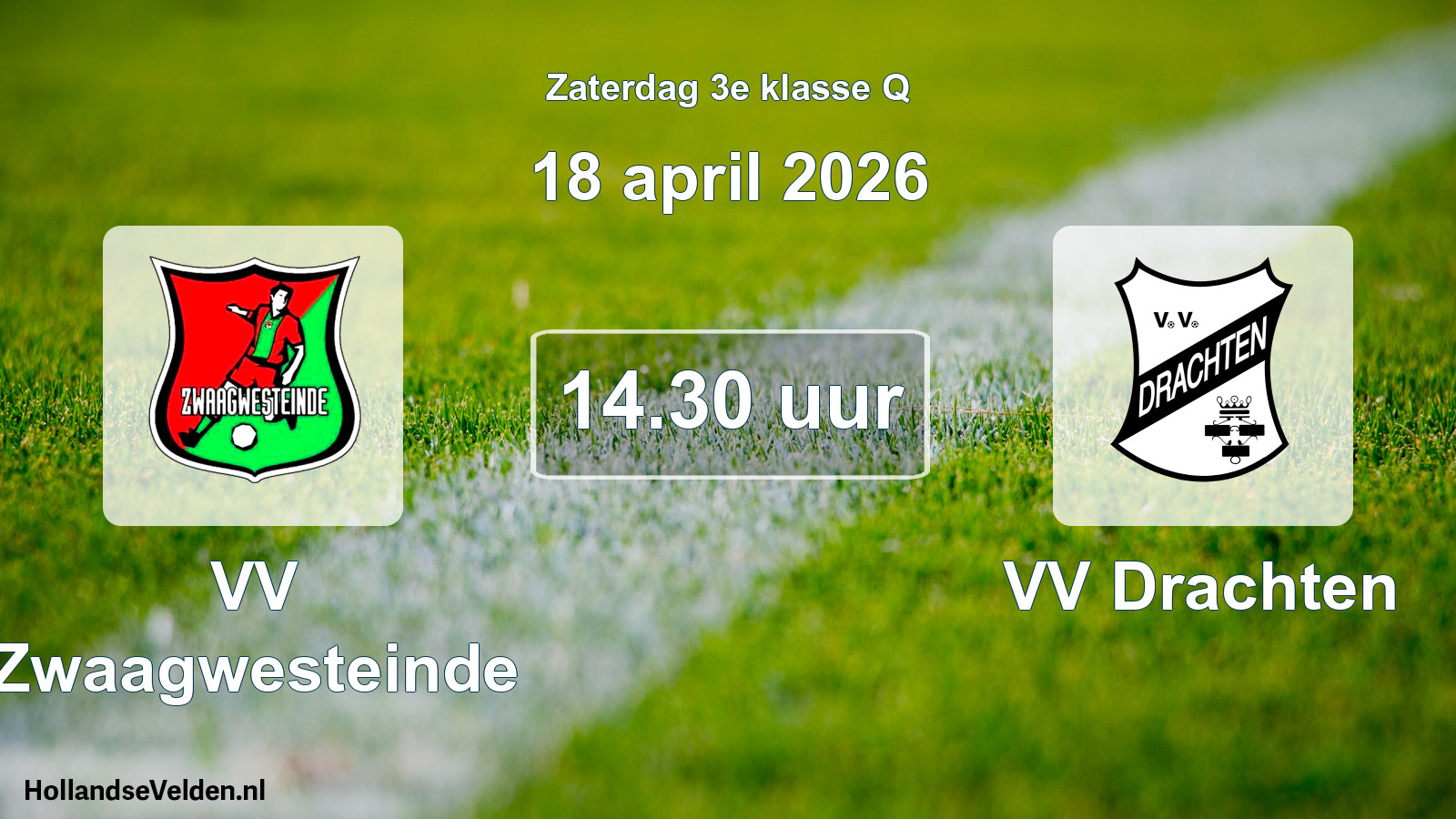Scheduled Match: VV Zwaagwesteinde - VV Drachten (18 April 2026)