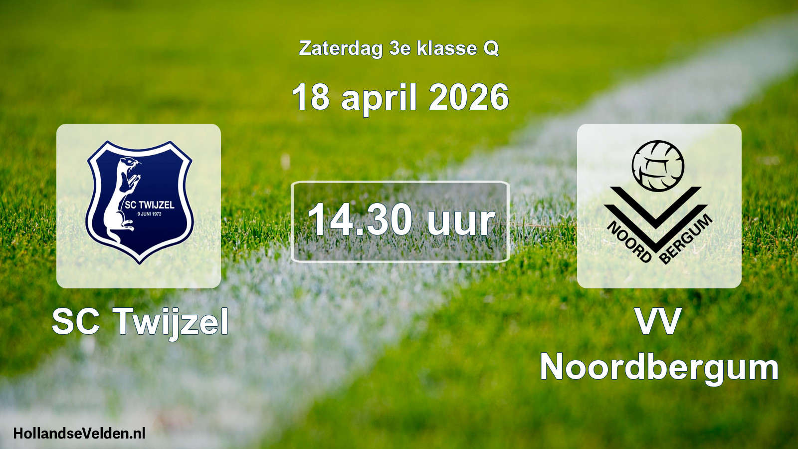Scheduled Match: SC Twijzel - VV Noordbergum (18 April 2026)