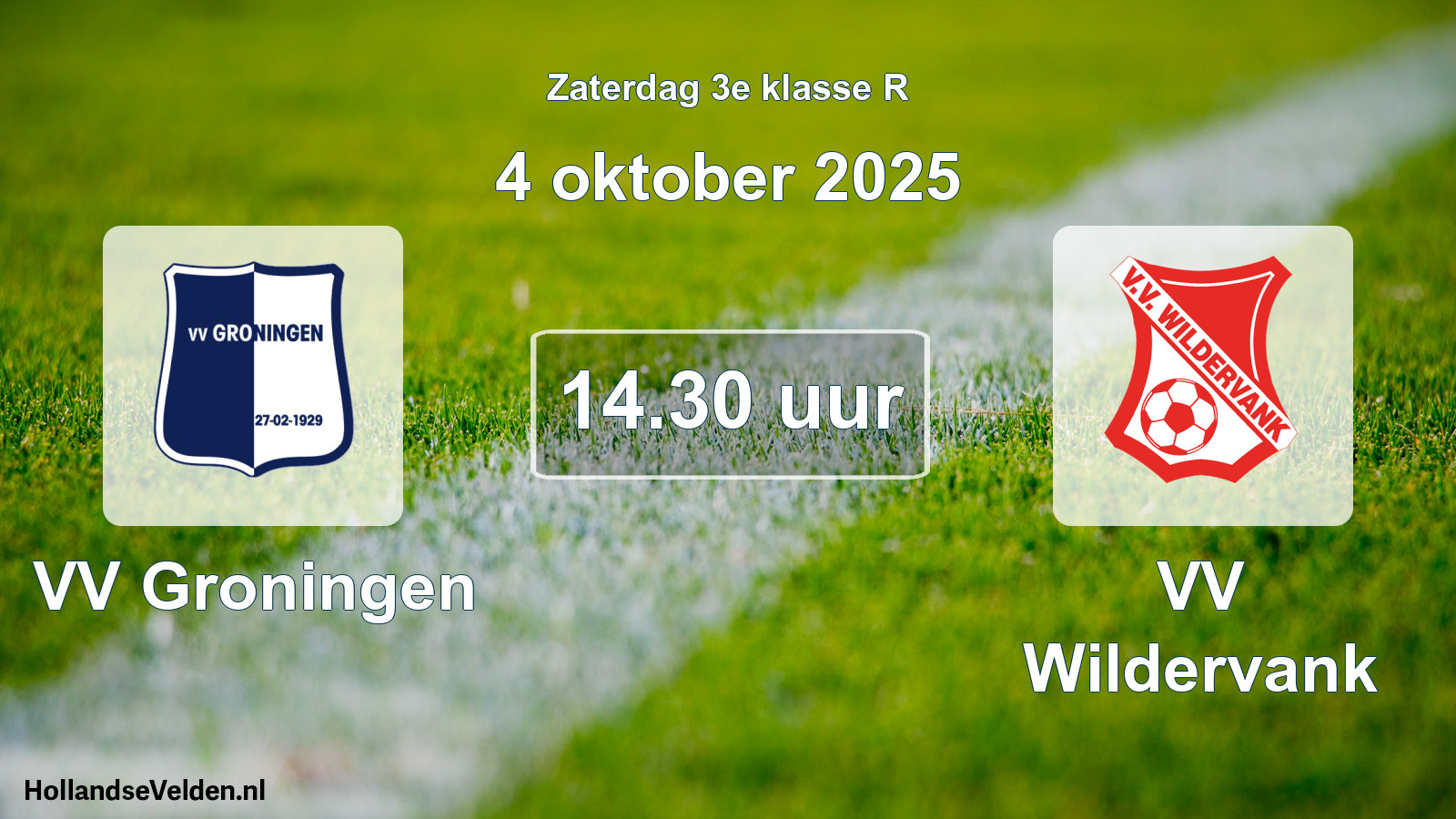 Scheduled Match: VV Groningen - VV Wildervank (4 October 2025)