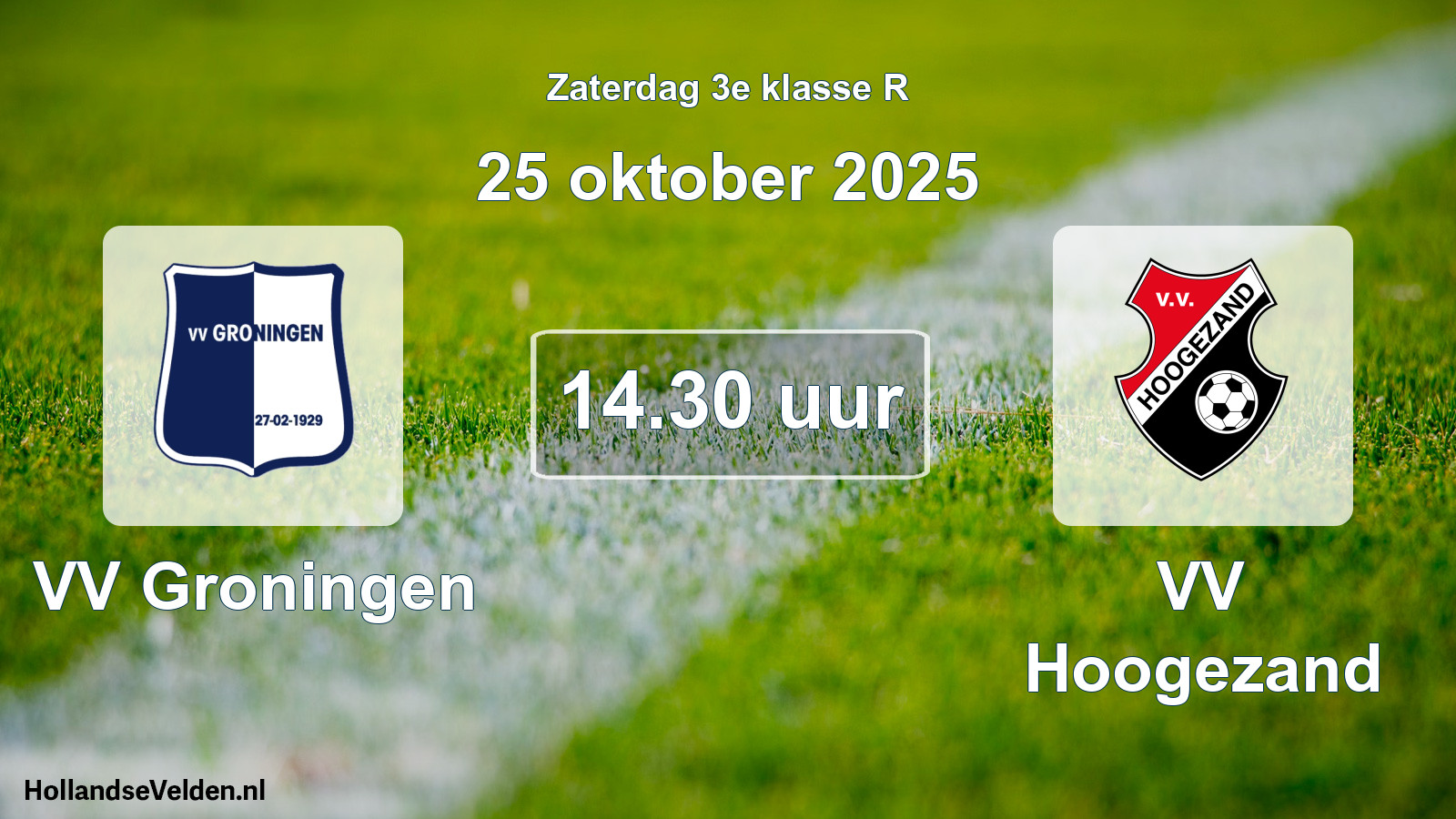Scheduled Match: VV Groningen - VV Hoogezand (25 October 2025)