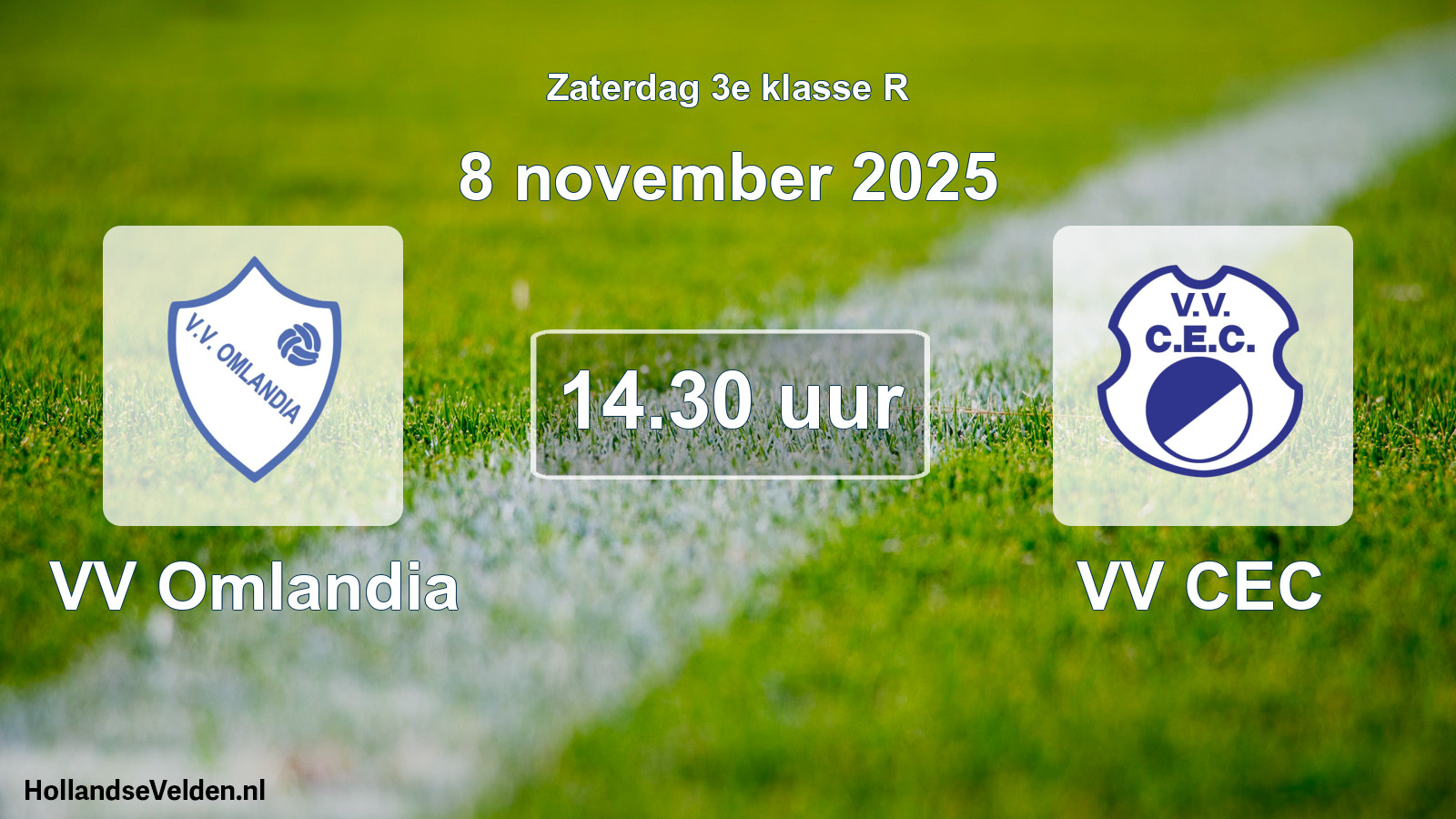 Scheduled Match: VV Omlandia - VV CEC (8 November 2025)