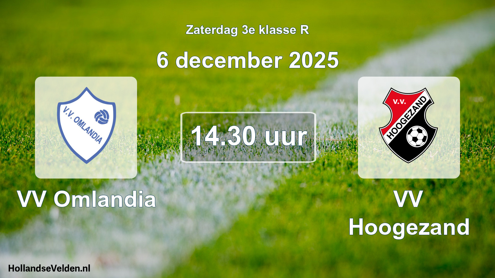 Scheduled Match: VV Omlandia - VV Hoogezand (6 December 2025)