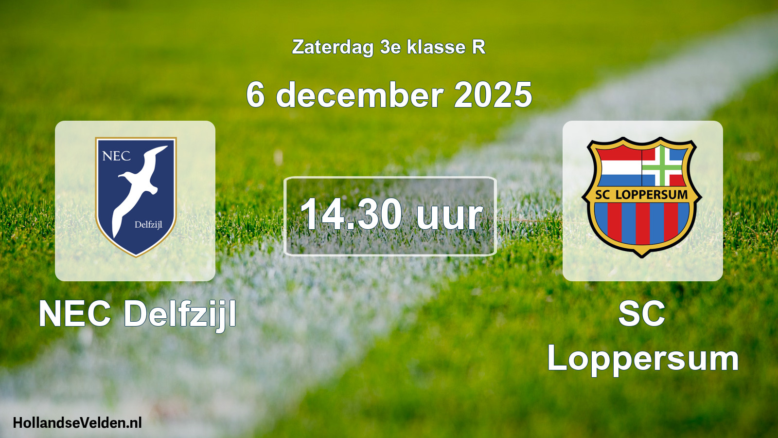 Scheduled Match: NEC Delfzijl - SC Loppersum (6 December 2025)