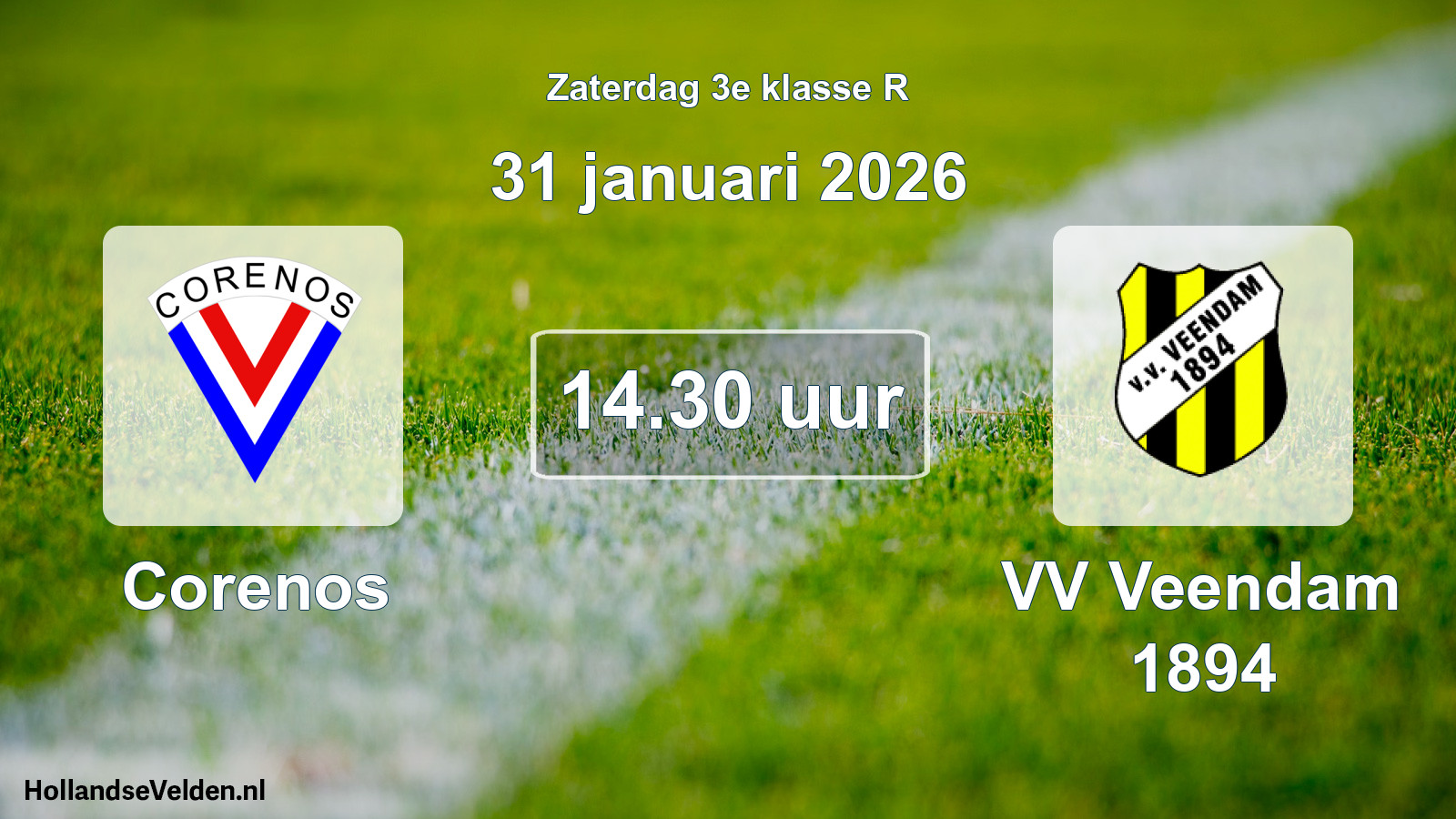 Scheduled Match: Corenos - VV Veendam 1894 (31 January 2026)
