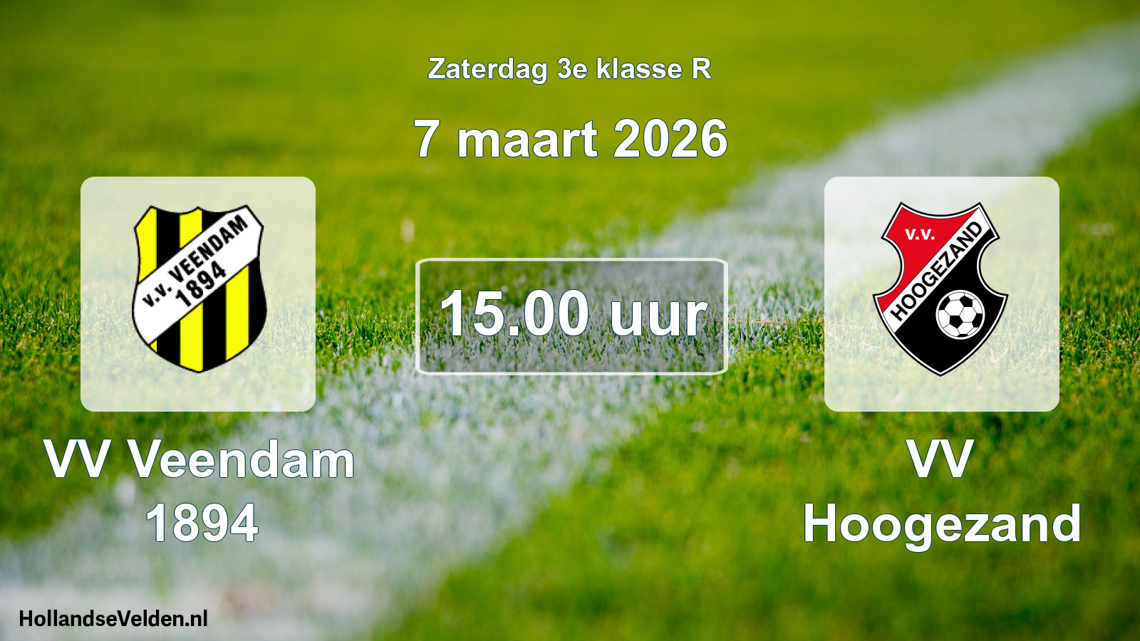 Scheduled Match: VV Veendam 1894 - VV Hoogezand (7 March 2026)