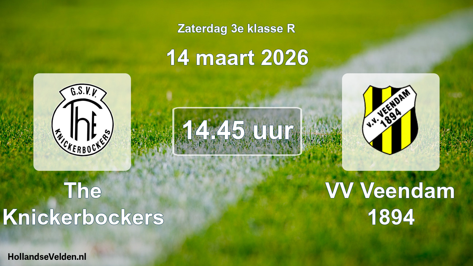 Geplande wedstrijd: The Knickerbockers - VV Veendam 1894 (14 maart 2026)