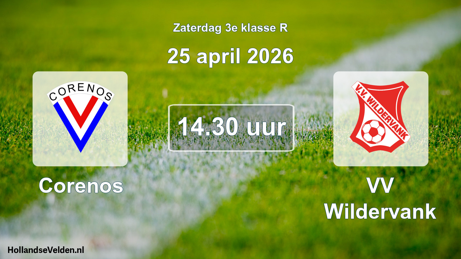 Scheduled Match: Corenos - VV Wildervank (25 April 2026)