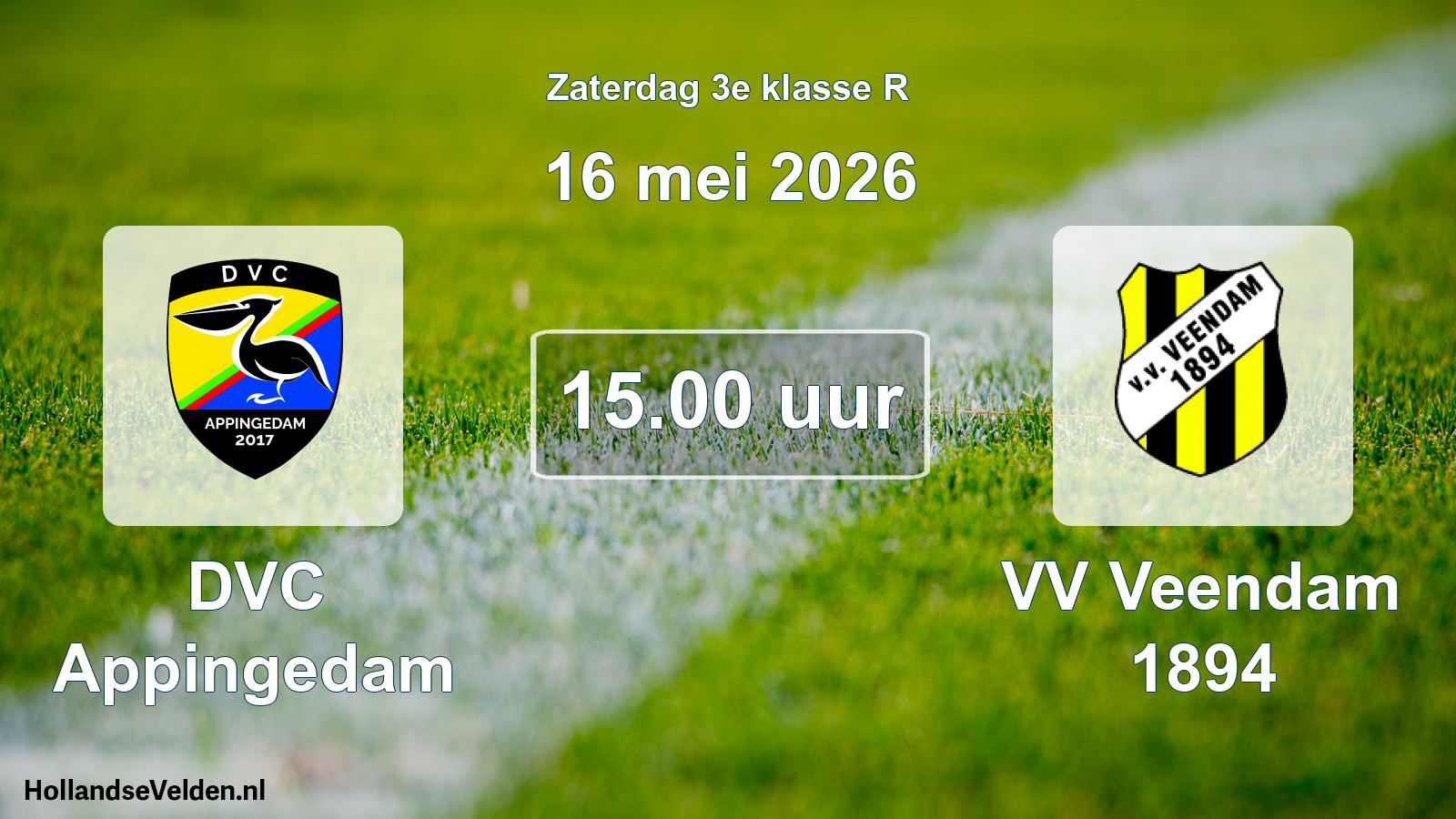 Scheduled Match: DVC Appingedam - VV Veendam 1894 (16 May 2026)