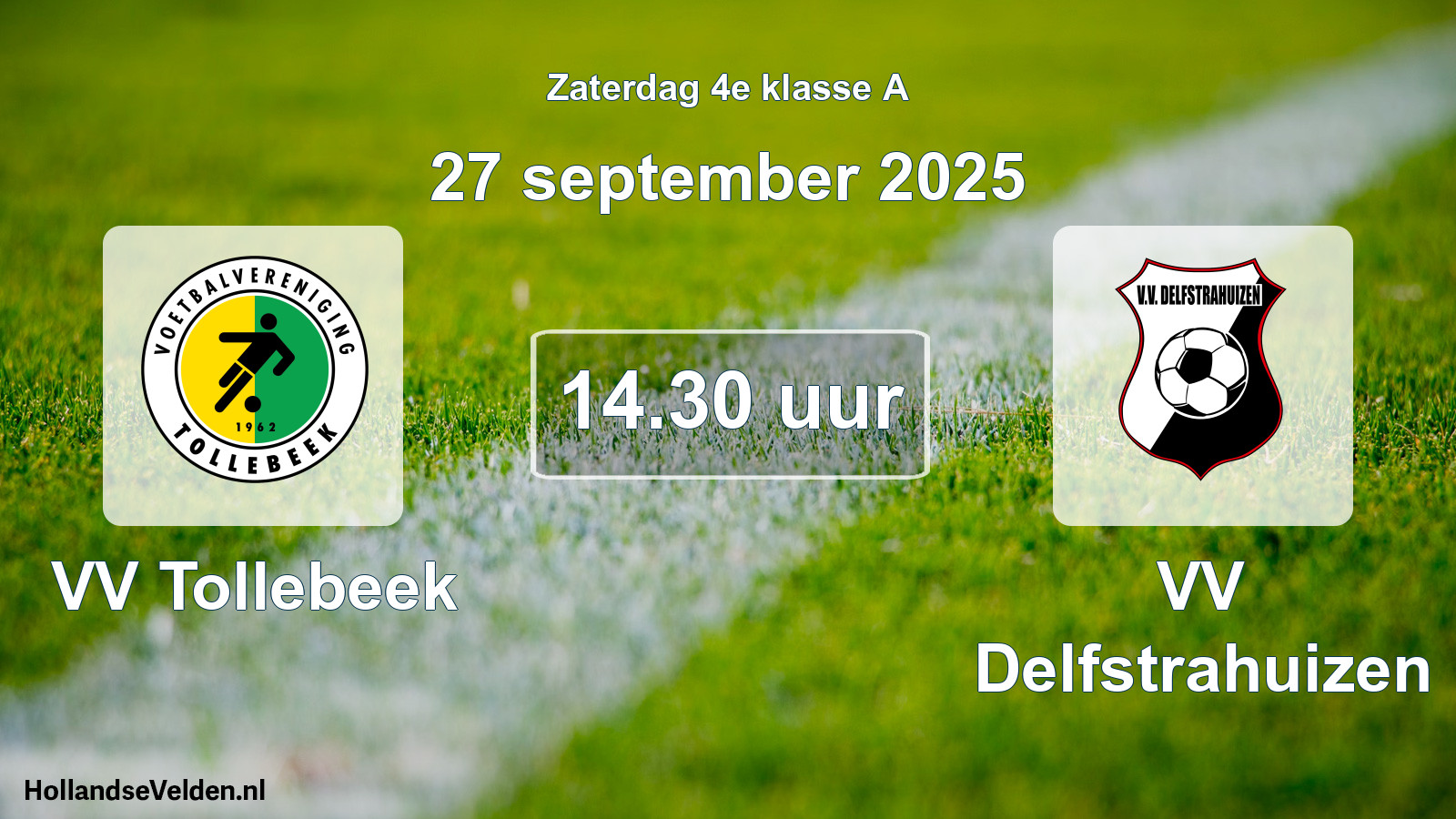 Scheduled Match: VV Tollebeek - VV Delfstrahuizen (27 September 2025)