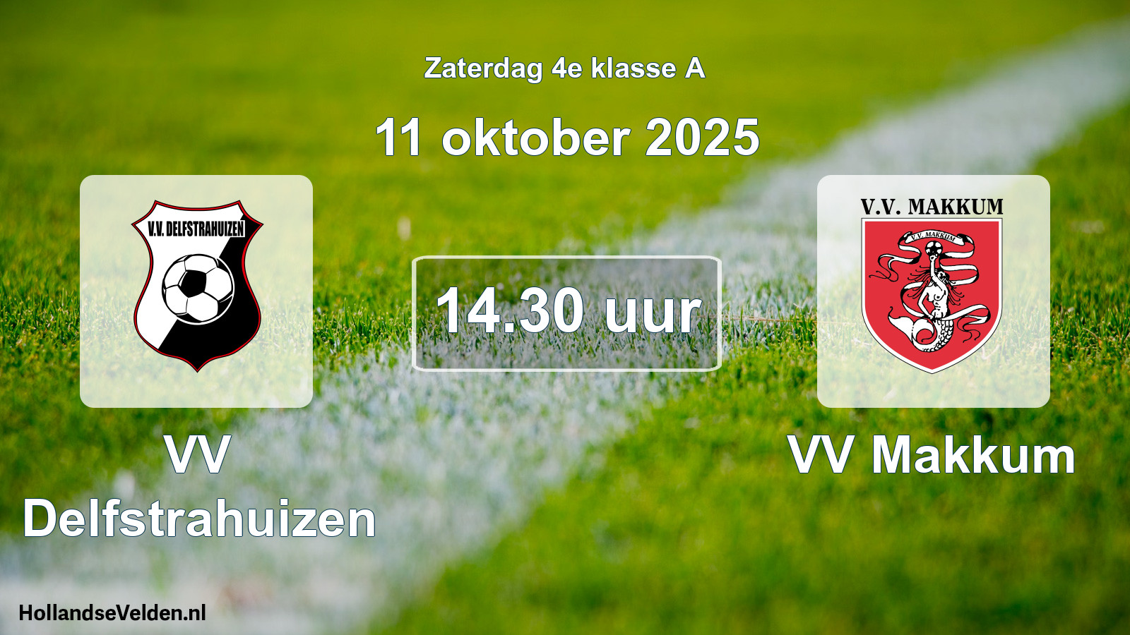 Geplande wedstrijd: VV Delfstrahuizen - VV Makkum (11 oktober 2025)
