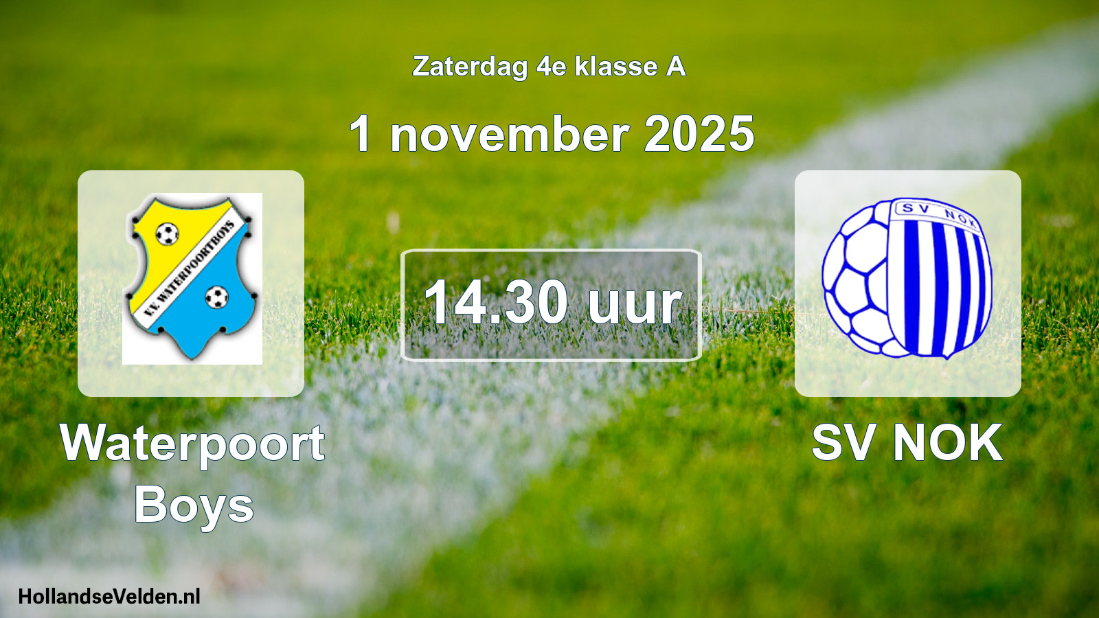 Geplande wedstrijd: Waterpoort Boys - SV NOK (1 november 2025)