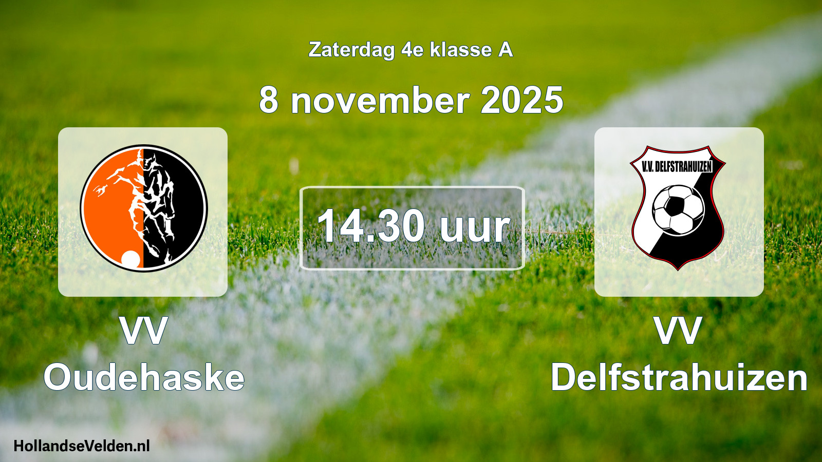 Geplande wedstrijd: VV Oudehaske - VV Delfstrahuizen (8 november 2025)