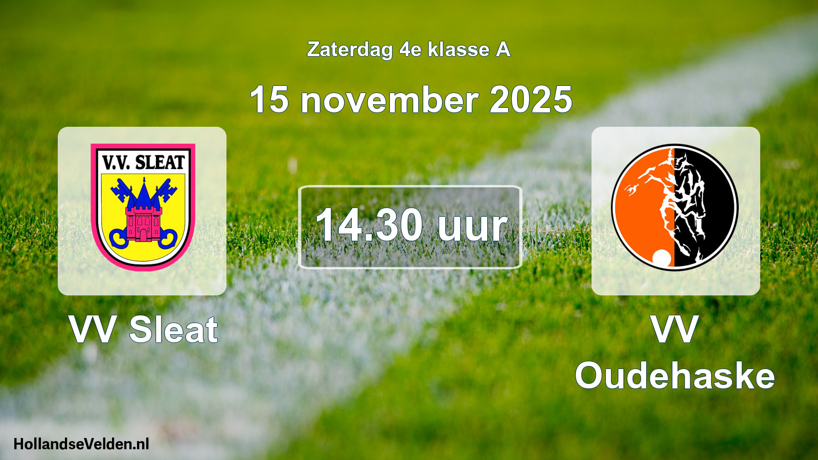 Geplande wedstrijd: VV Sleat - VV Oudehaske (15 november 2025)
