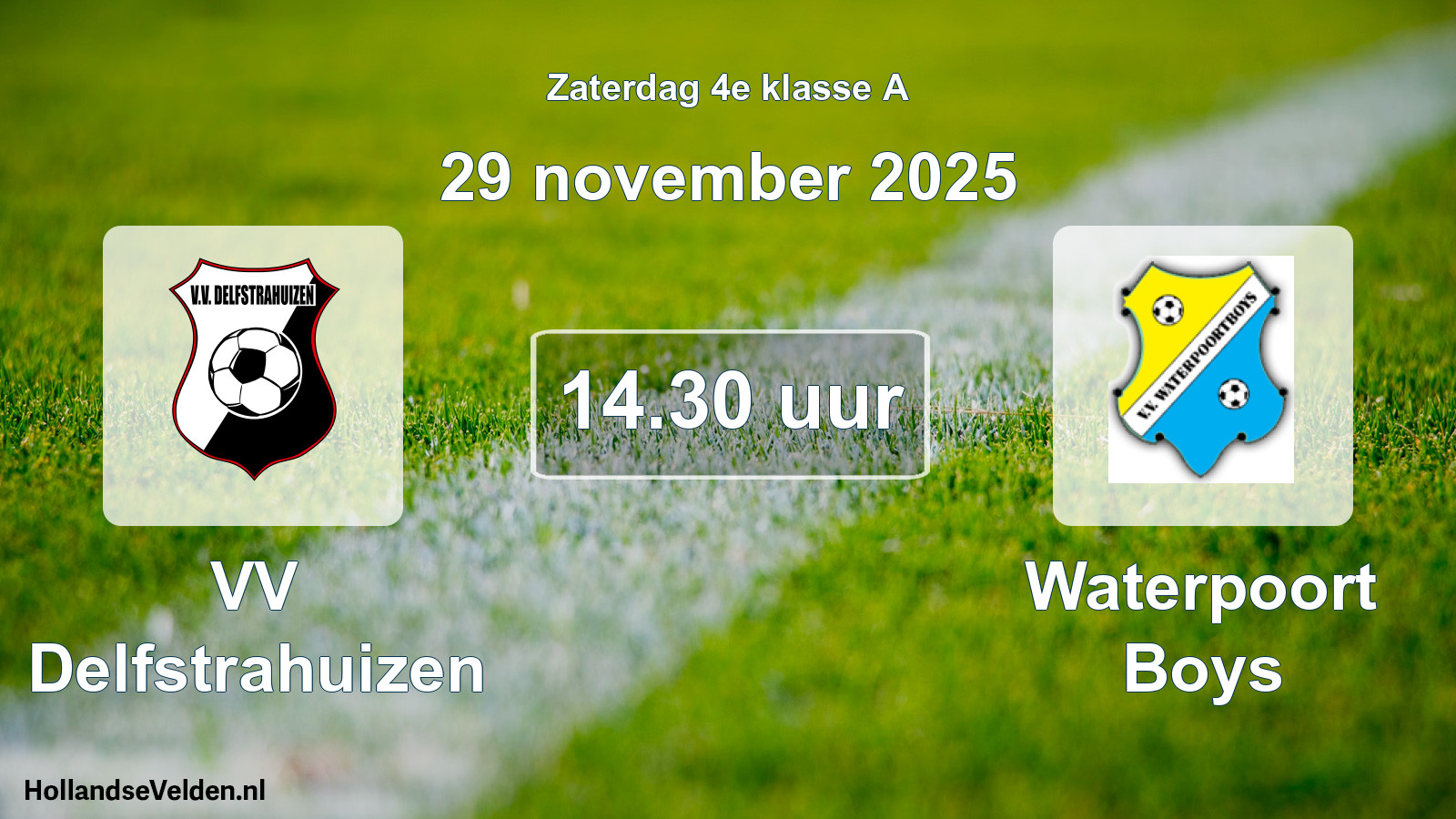 Geplande wedstrijd: VV Delfstrahuizen - Waterpoort Boys (29 november 2025)