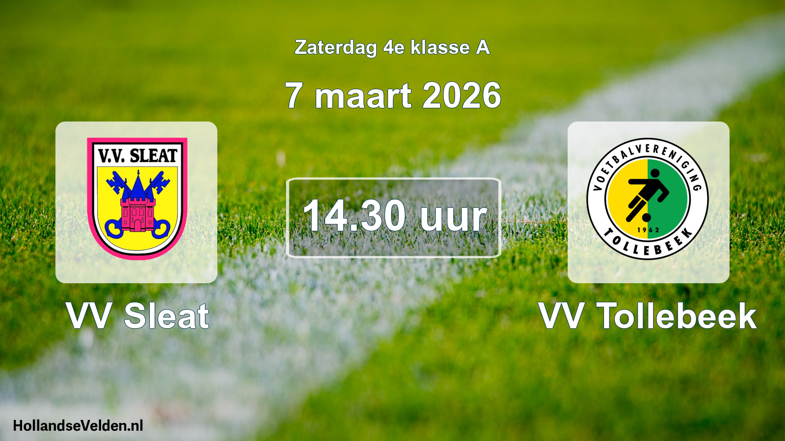 Geplande wedstrijd: VV Sleat - VV Tollebeek (7 maart 2026)