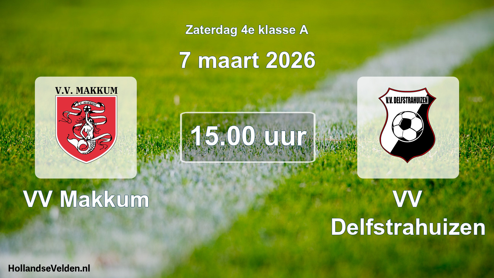 Geplande wedstrijd: VV Makkum - VV Delfstrahuizen (7 maart 2026)