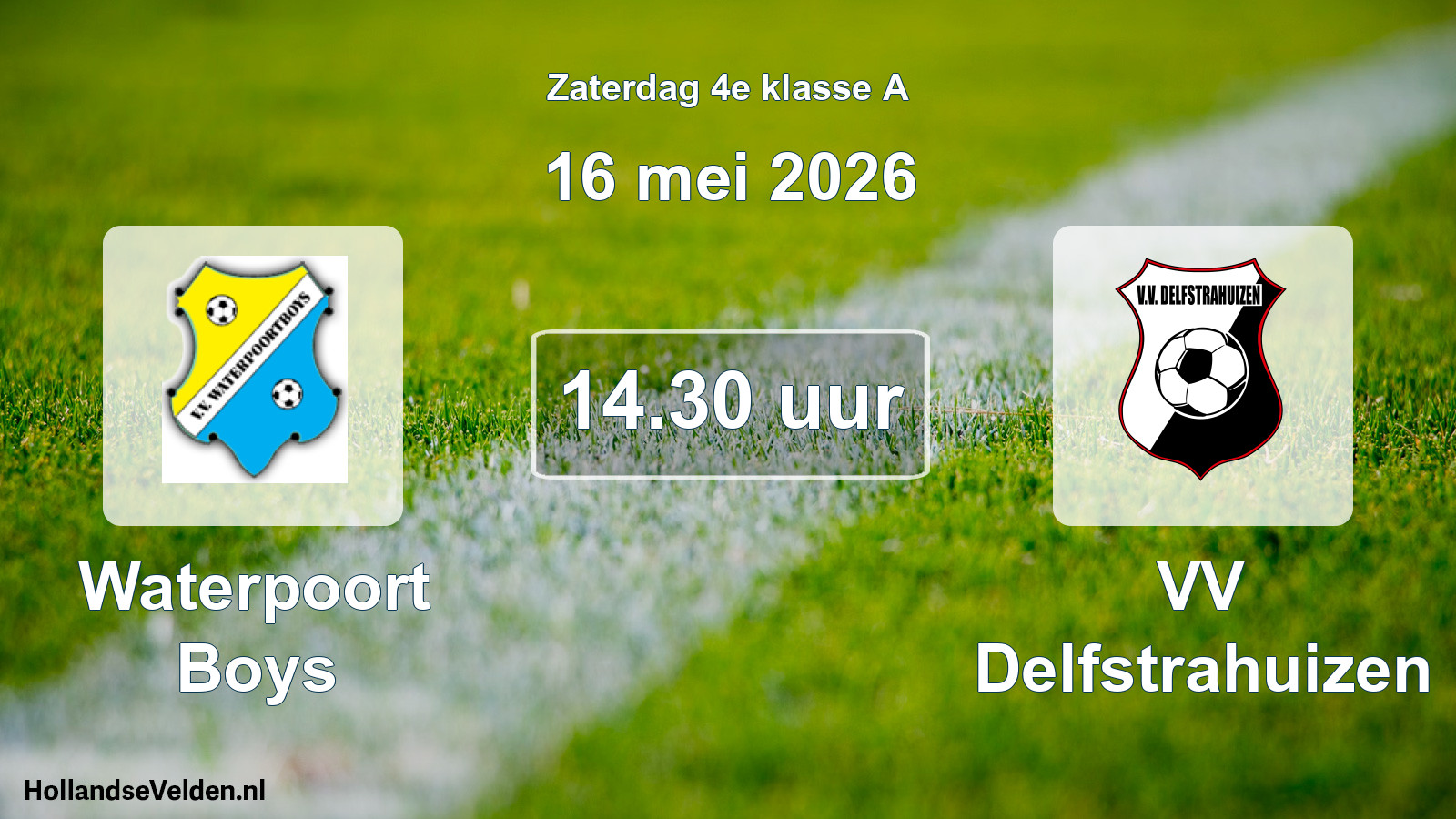 Geplande wedstrijd: Waterpoort Boys - VV Delfstrahuizen (16 mei 2026)