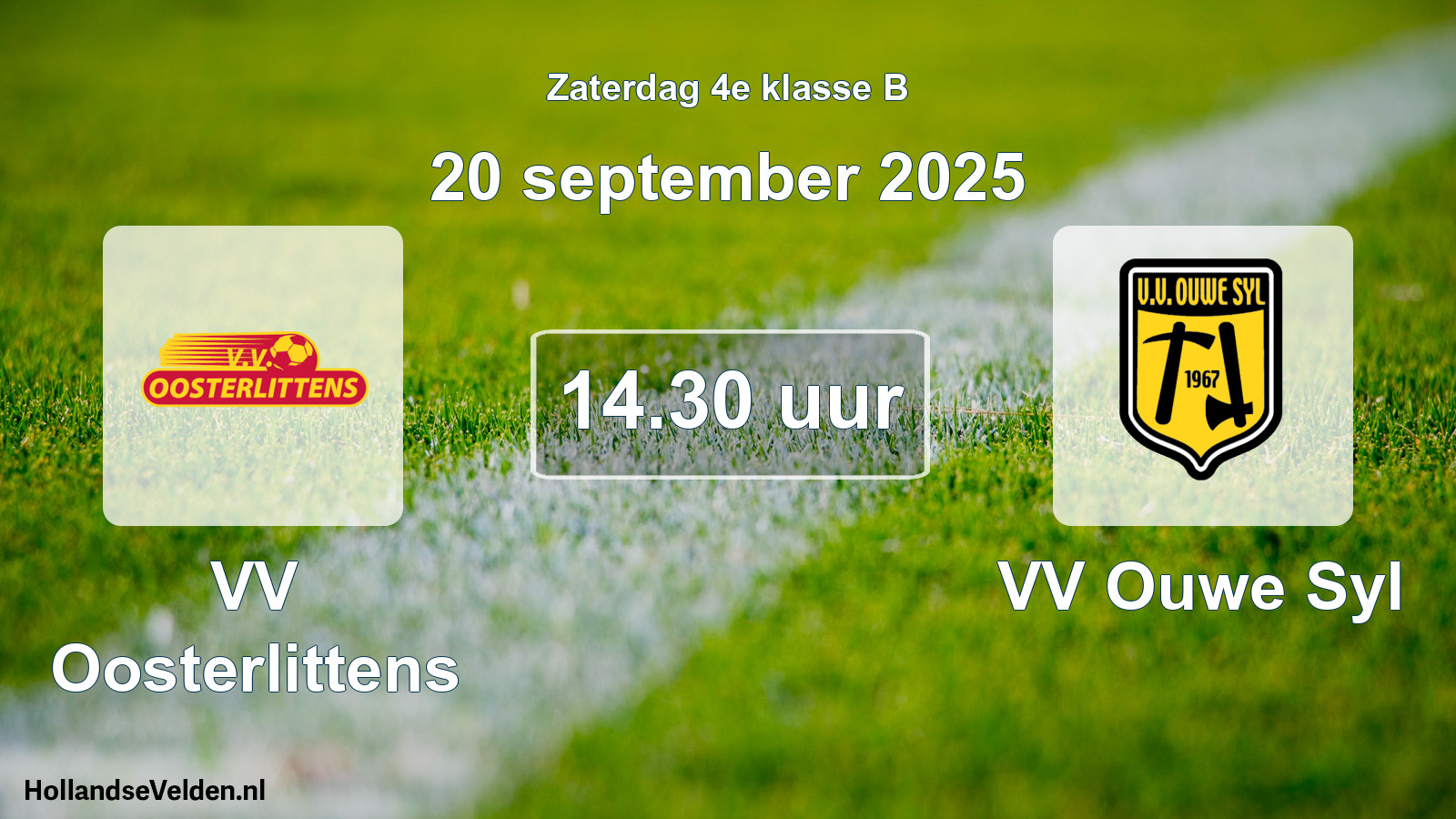 Scheduled Match: VV Oosterlittens - VV Ouwe Syl (20 September 2025)