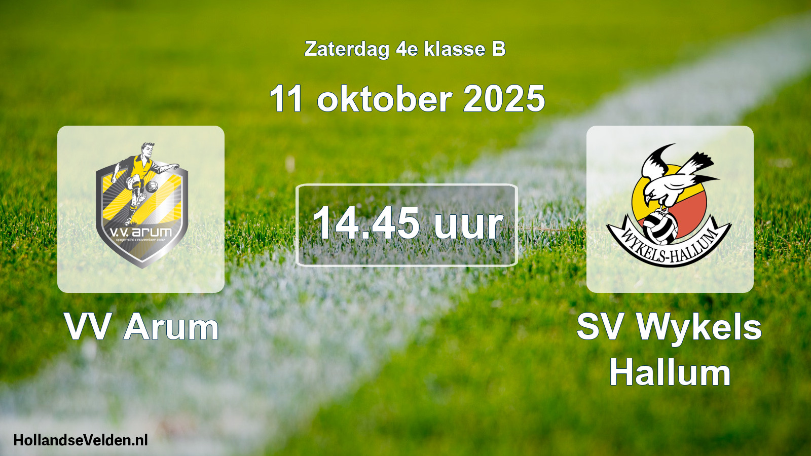 Scheduled Match: VV Arum - SV Wykels Hallum (11 October 2025)