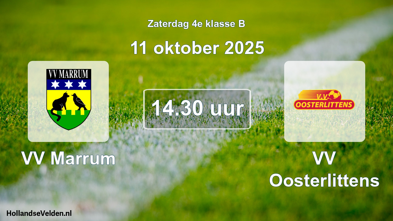 Scheduled Match: VV Marrum - VV Oosterlittens (11 October 2025)
