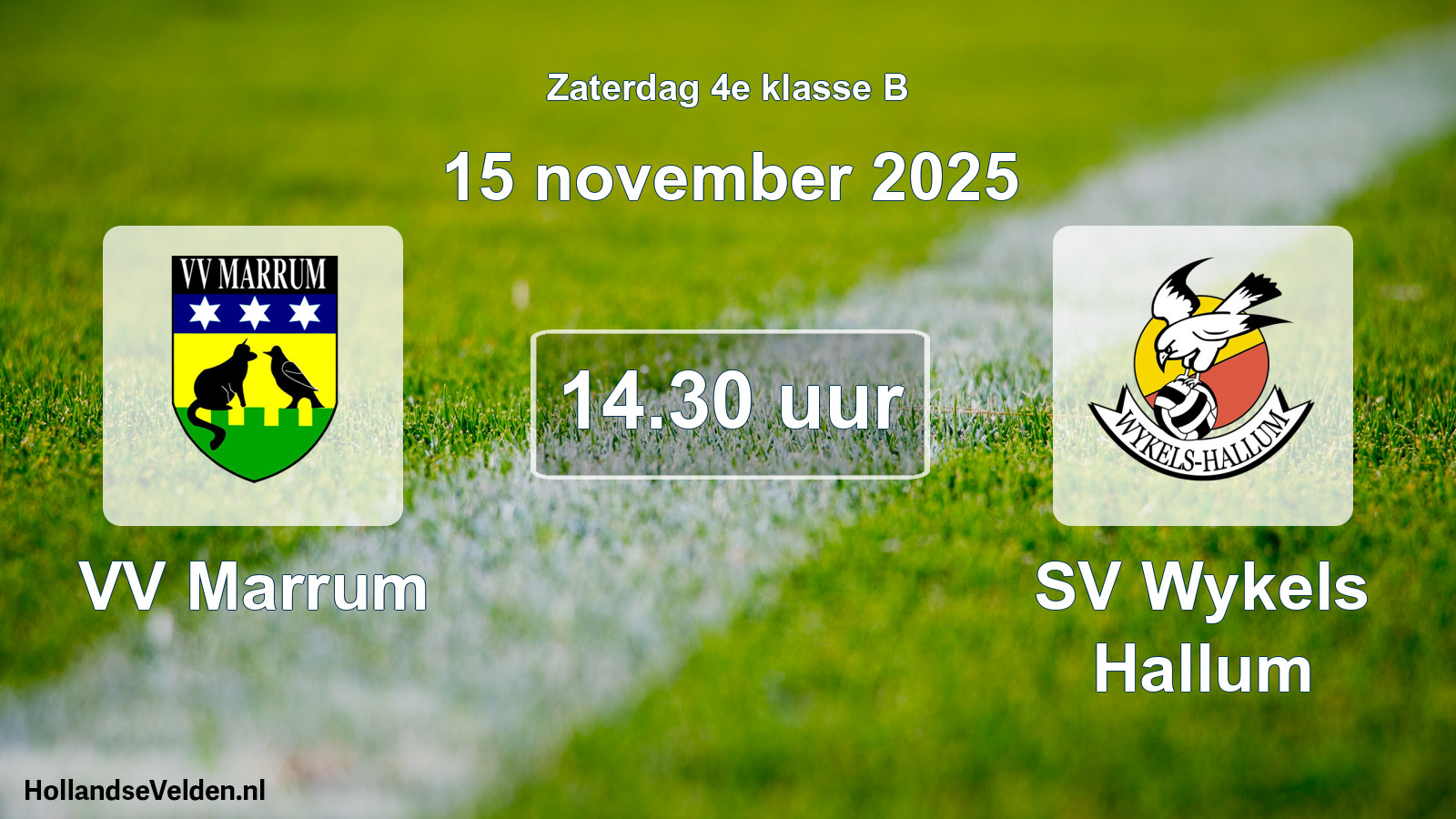 Scheduled Match: VV Marrum - SV Wykels Hallum (15 November 2025)