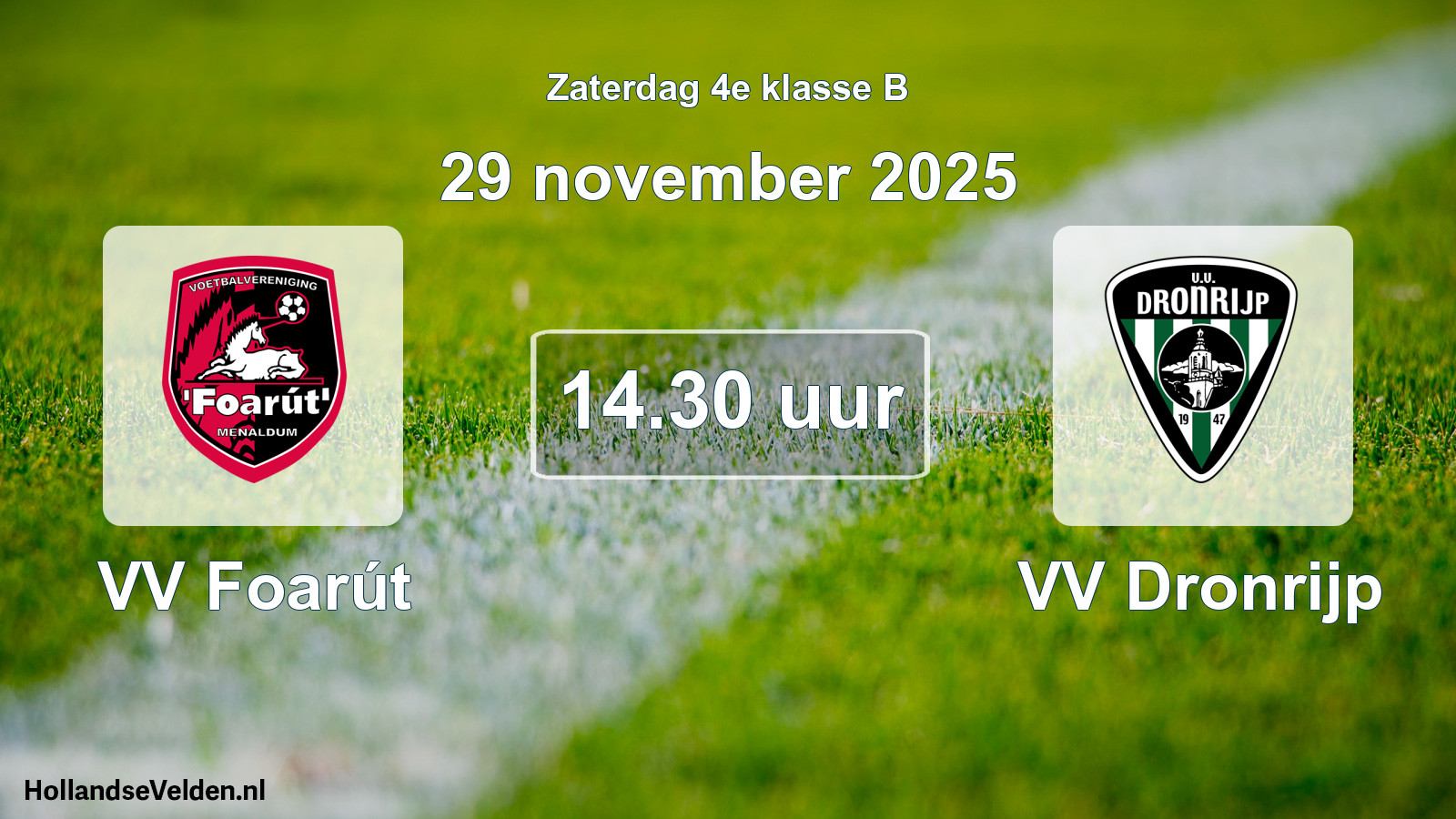Scheduled Match: VV Foarút - VV Dronrijp (29 November 2025)