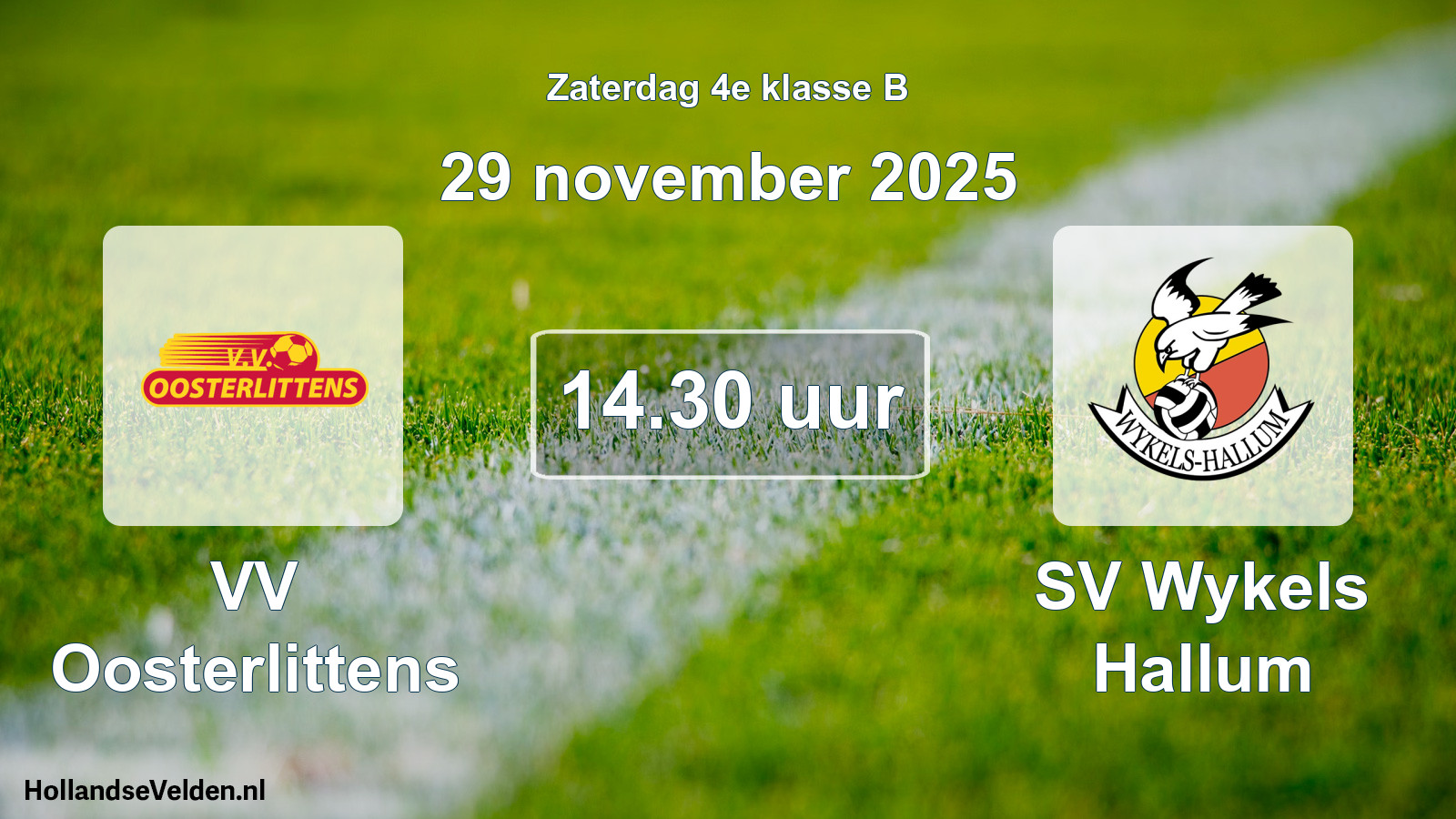 Scheduled Match: VV Oosterlittens - SV Wykels Hallum (29 November 2025)