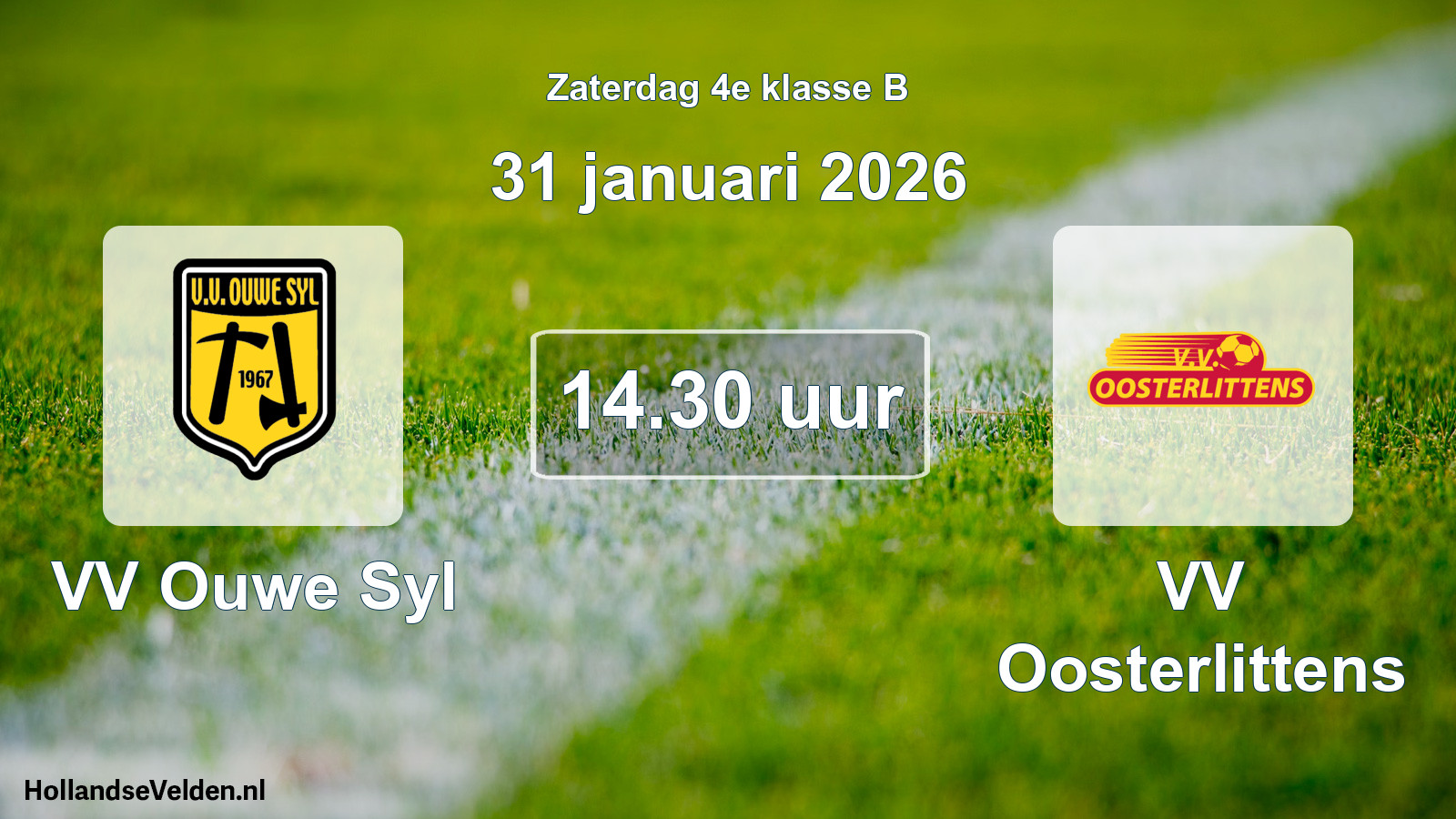 Scheduled Match: VV Ouwe Syl - VV Oosterlittens (31 January 2026)
