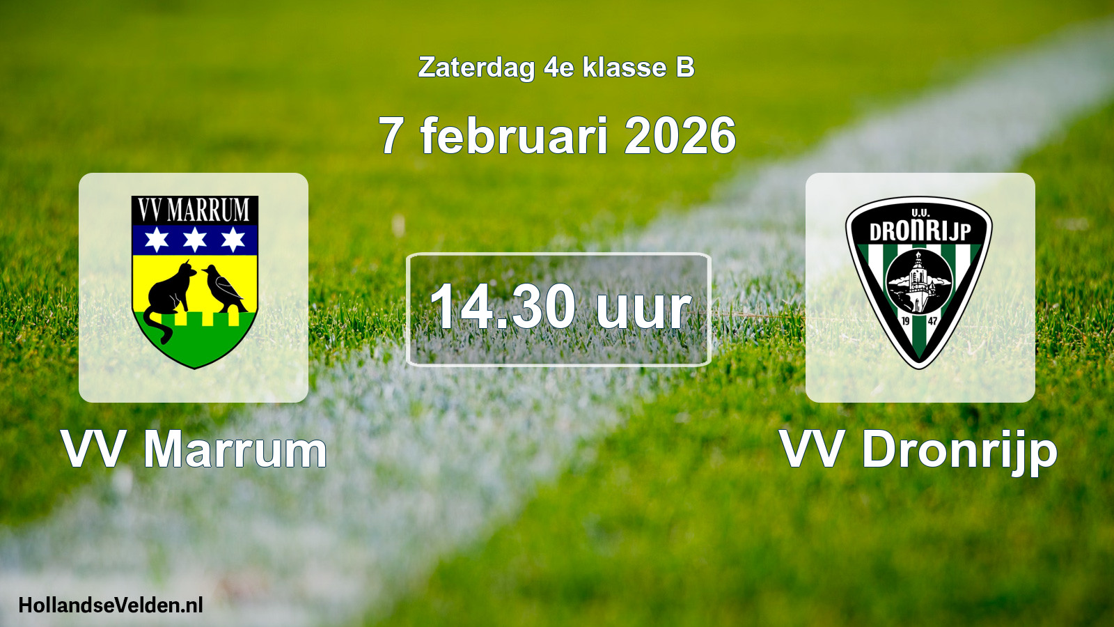 Scheduled Match: VV Marrum - VV Dronrijp (7 February 2026)