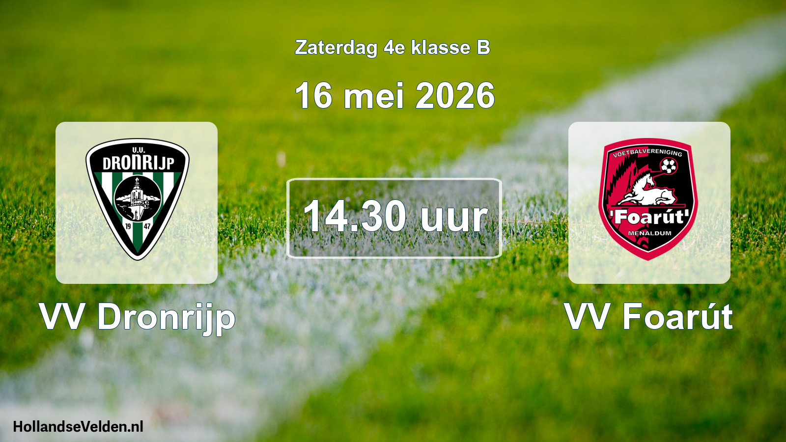 Scheduled Match: VV Dronrijp - VV Foarút (16 May 2026)