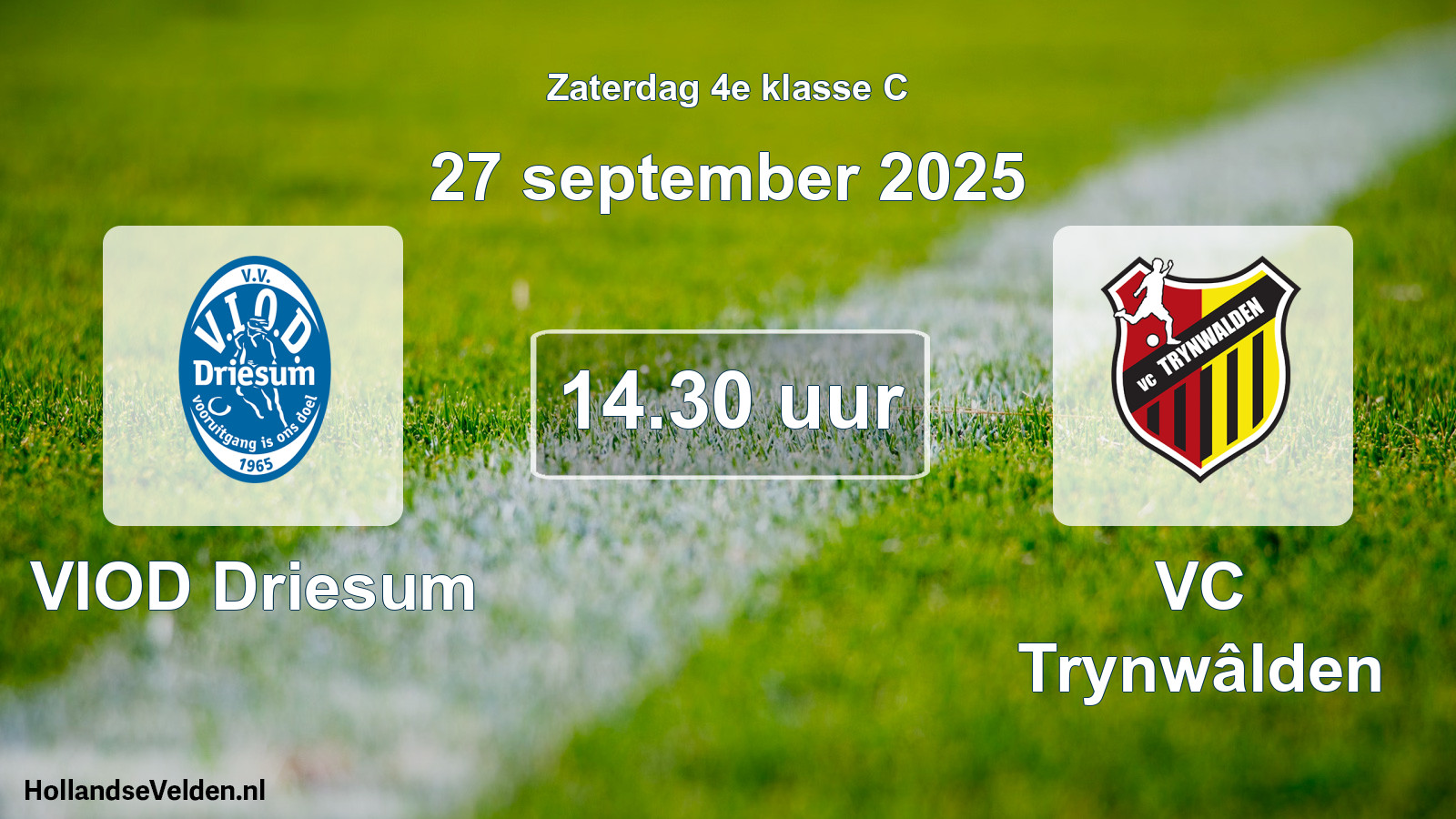 Geplande wedstrijd: VIOD Driesum - VC Trynwâlden (27 september 2025)