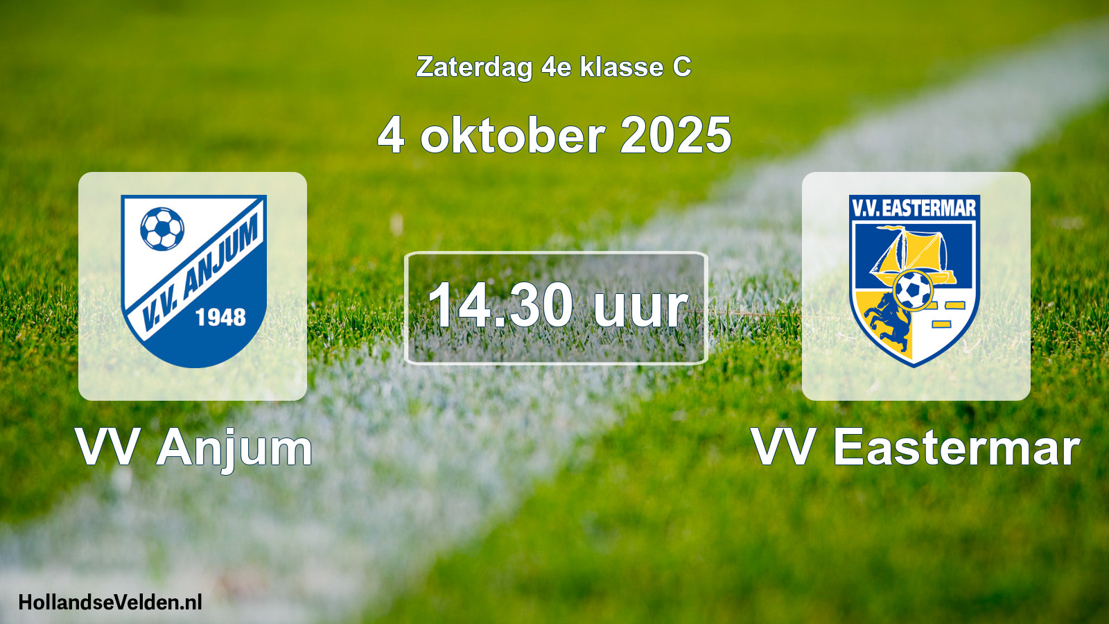 Geplande wedstrijd: VV Anjum - VV Eastermar (4 oktober 2025)