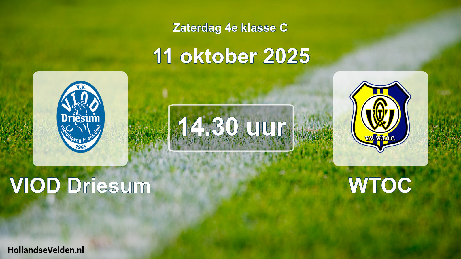 Geplande wedstrijd: VIOD Driesum - WTOC (11 oktober 2025)