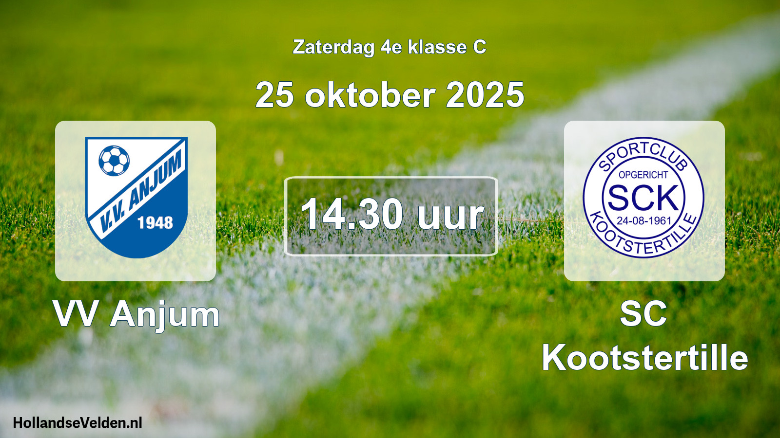 Geplande wedstrijd: VV Anjum - SC Kootstertille (25 oktober 2025)