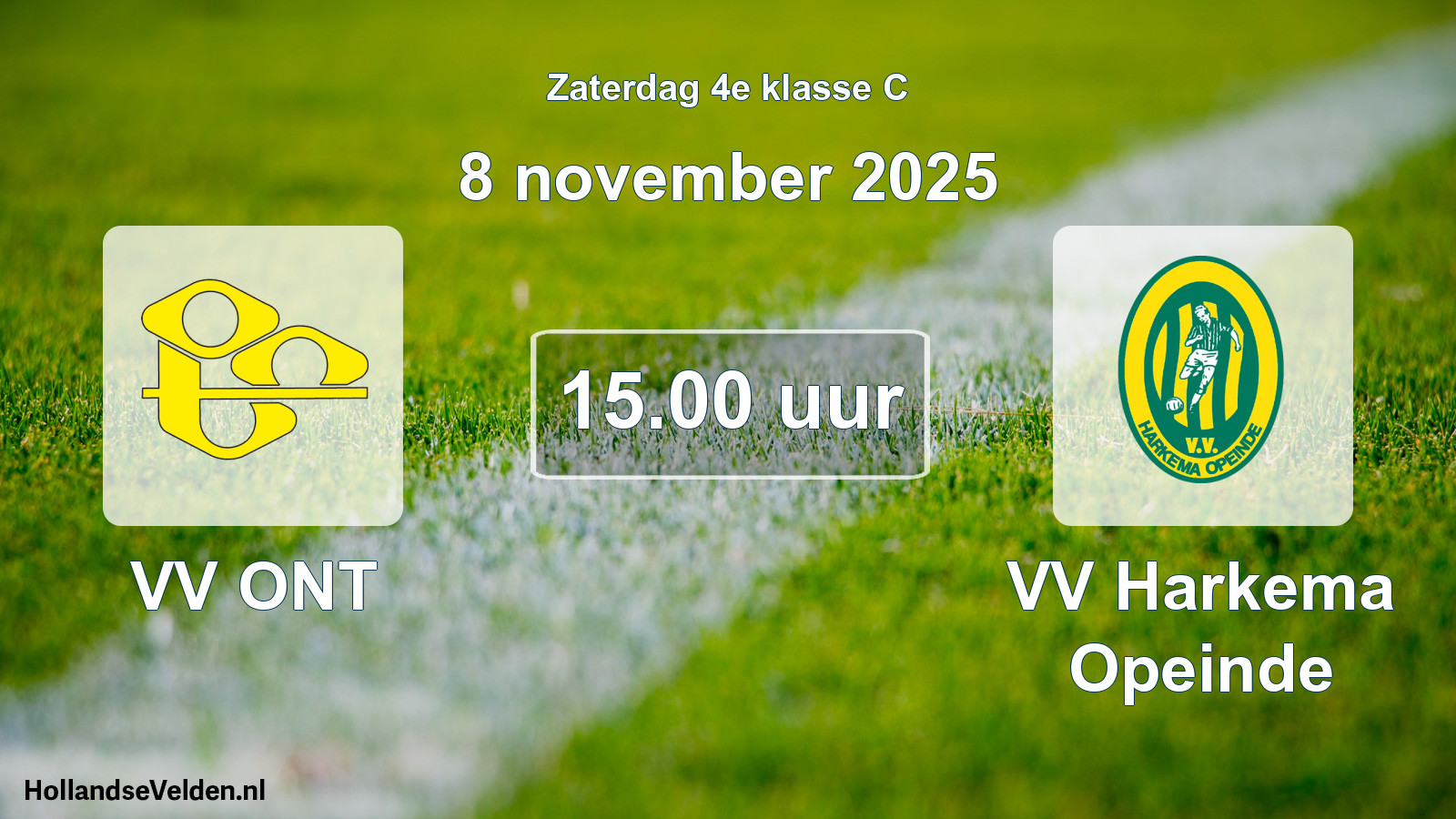 Scheduled Match: VV ONT - VV Harkema Opeinde (8 November 2025)