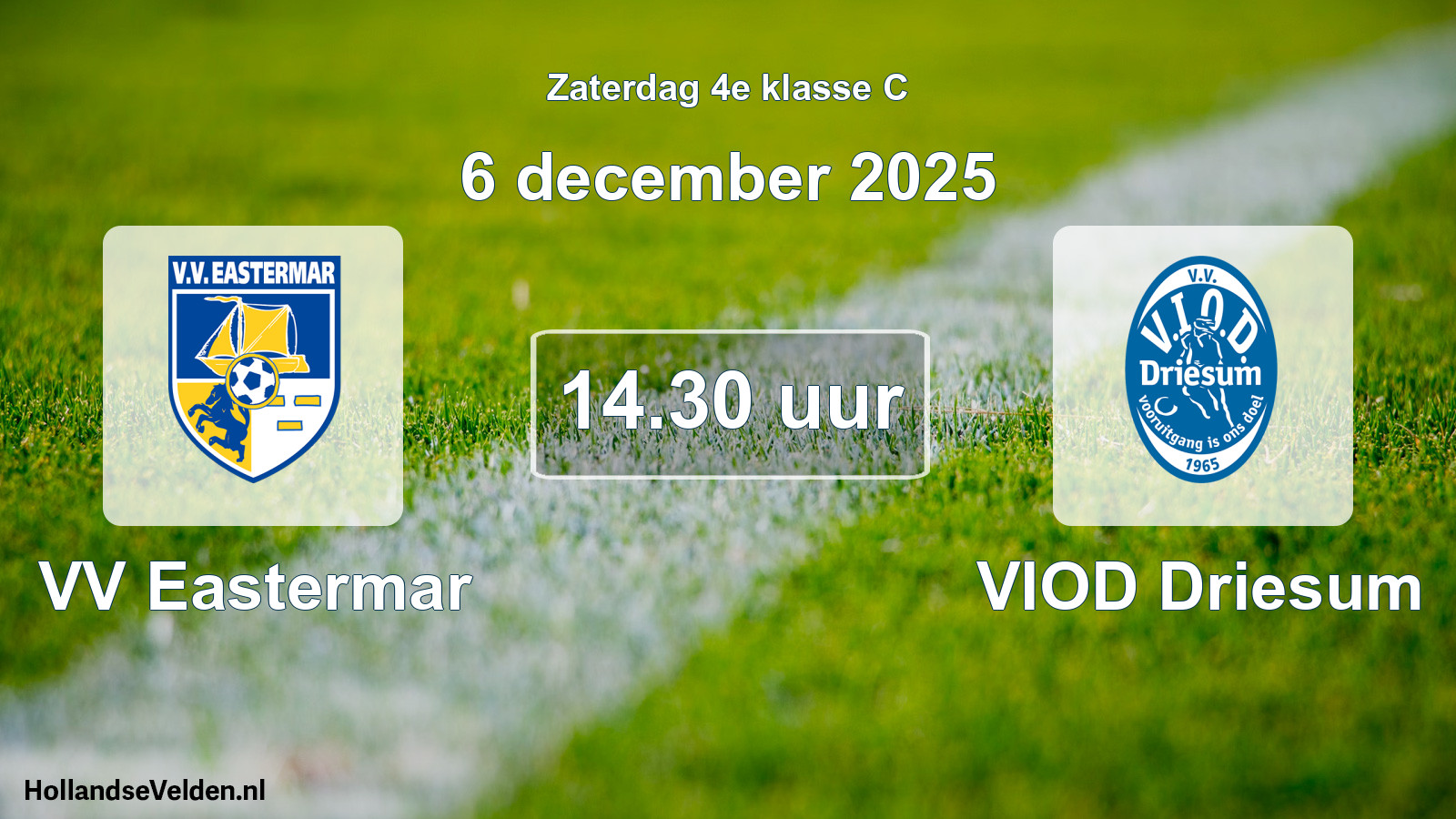 Geplande wedstrijd: VV Eastermar - VIOD Driesum (6 december 2025)