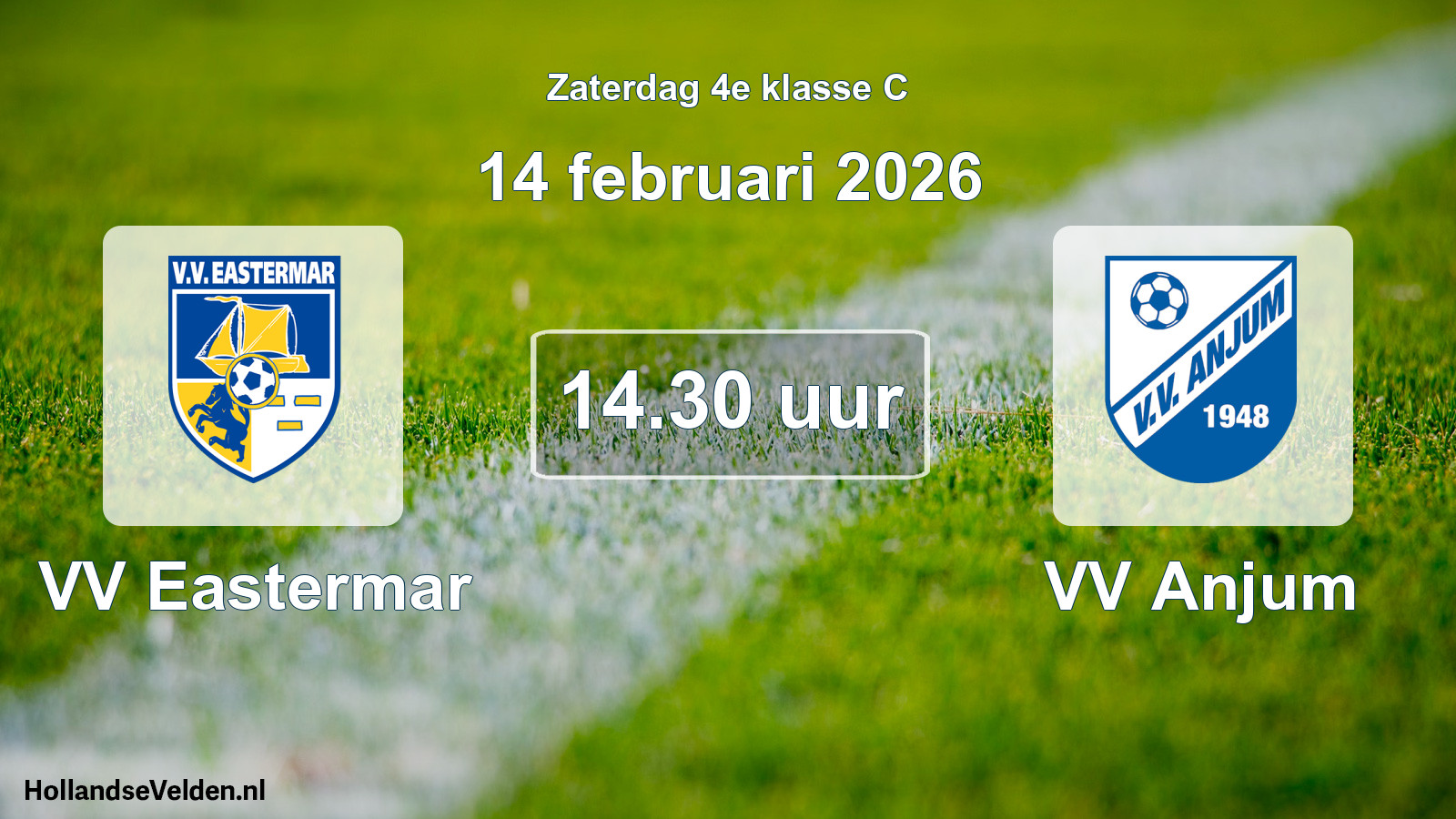 Geplande wedstrijd: VV Eastermar - VV Anjum (14 februari 2026)