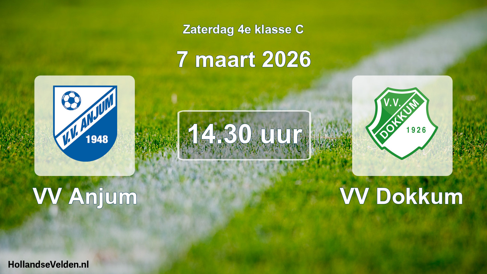 Geplande wedstrijd: VV Anjum - VV Dokkum (7 maart 2026)
