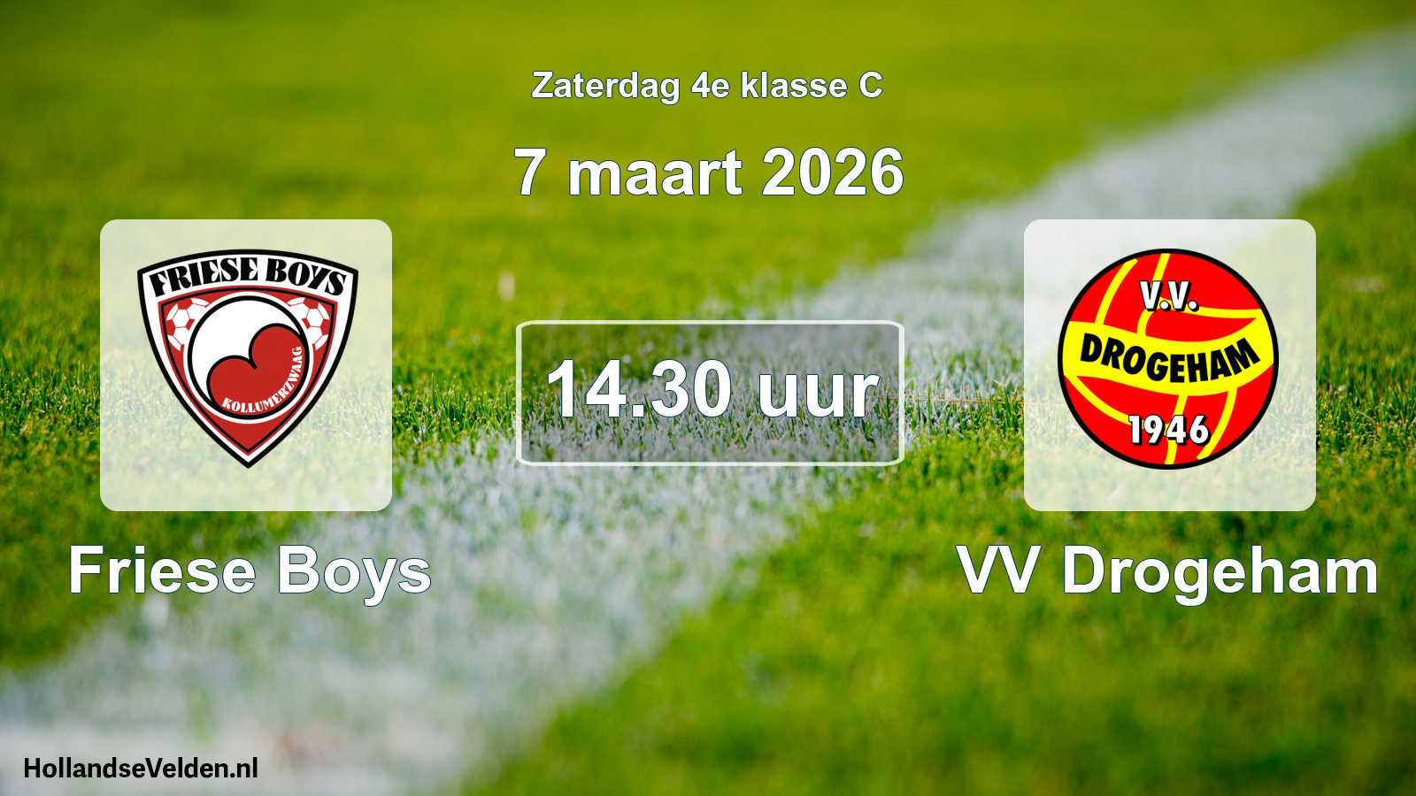 Scheduled Match: Friese Boys - VV Drogeham (7 March 2026)