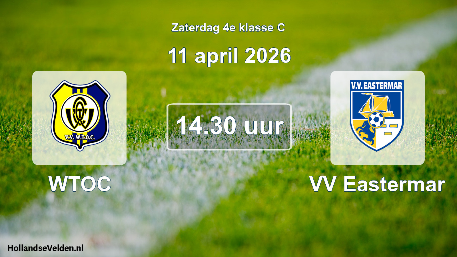 Scheduled Match: WTOC - VV Eastermar (11 April 2026)