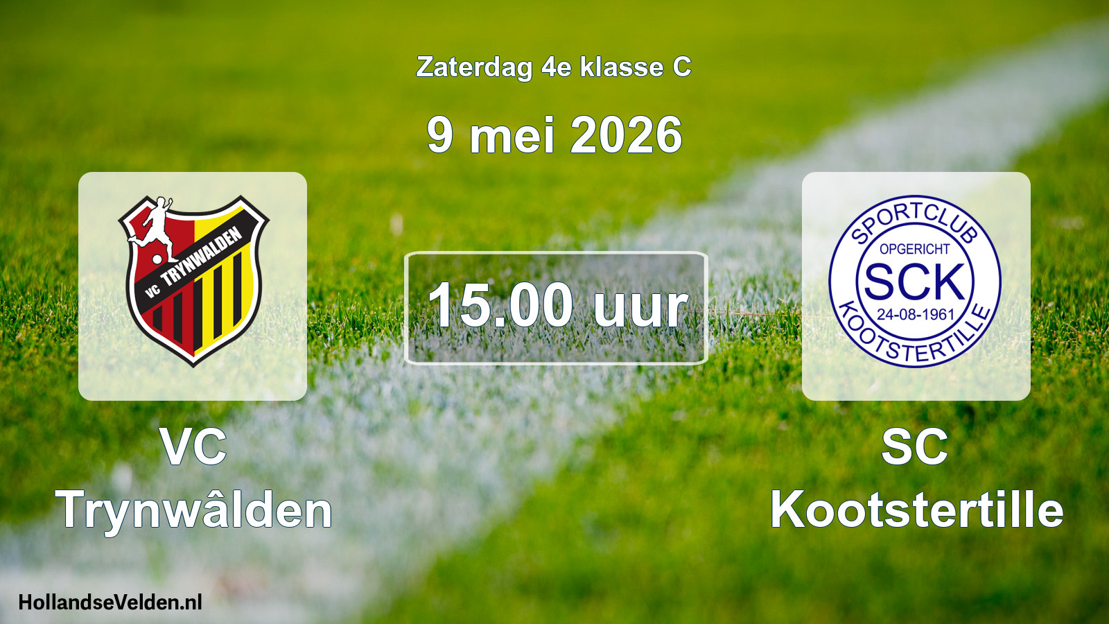 Geplande wedstrijd: VC Trynwâlden - SC Kootstertille (9 mei 2026)
