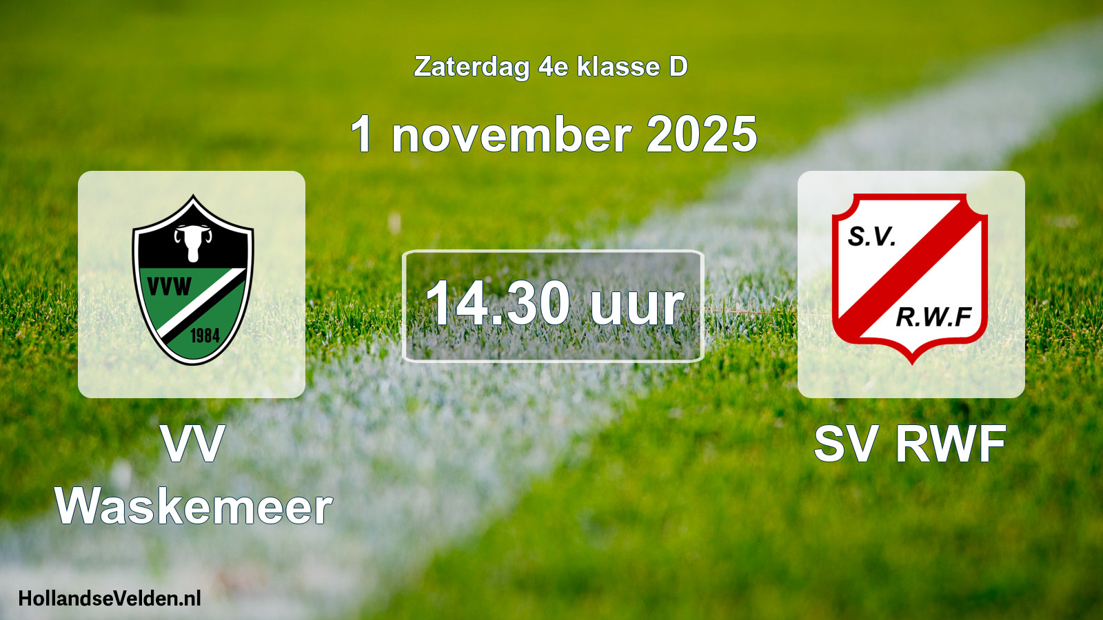 Scheduled Match: VV Waskemeer - SV RWF (1 November 2025)