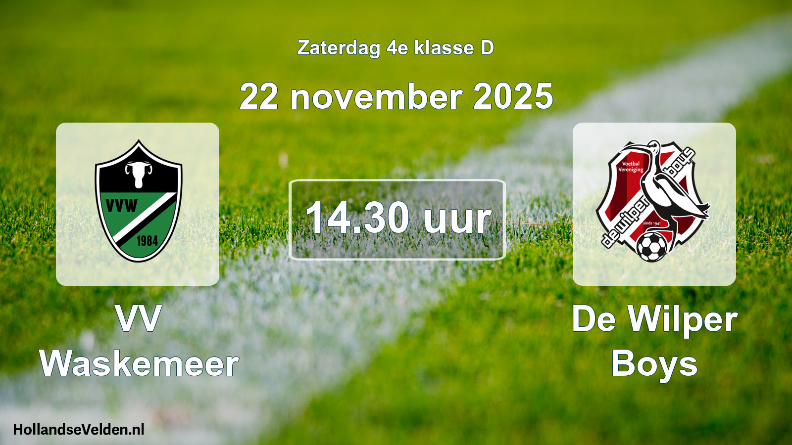 Scheduled Match: VV Waskemeer - De Wilper Boys (22 November 2025)