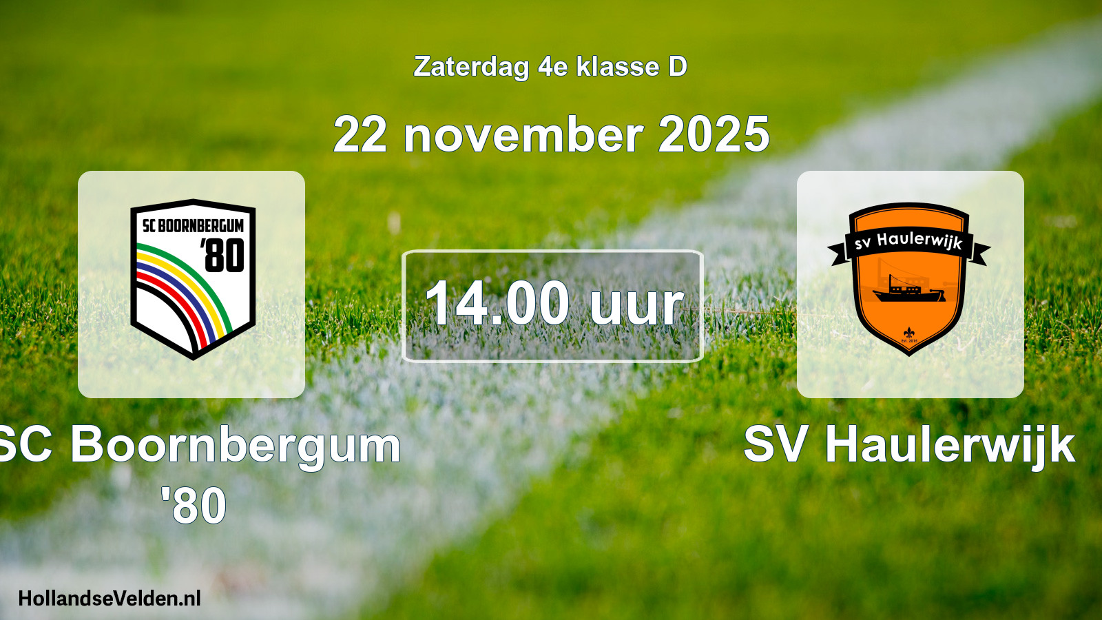 Scheduled Match: SC Boornbergum '80 - SV Haulerwijk (22 November 2025)