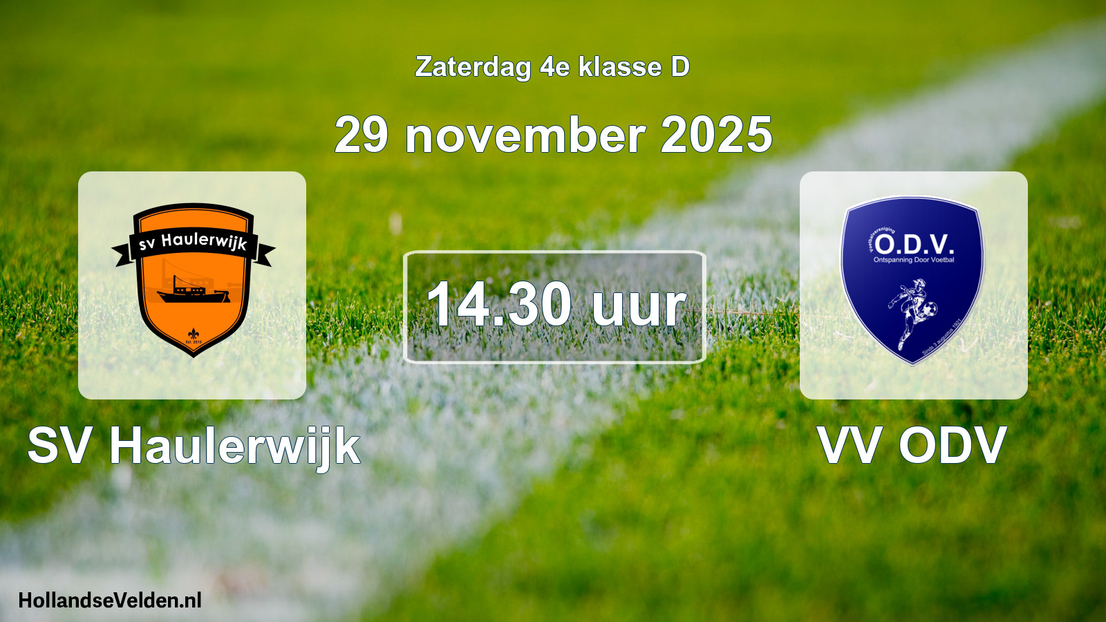 Scheduled Match: SV Haulerwijk - VV ODV (29 November 2025)