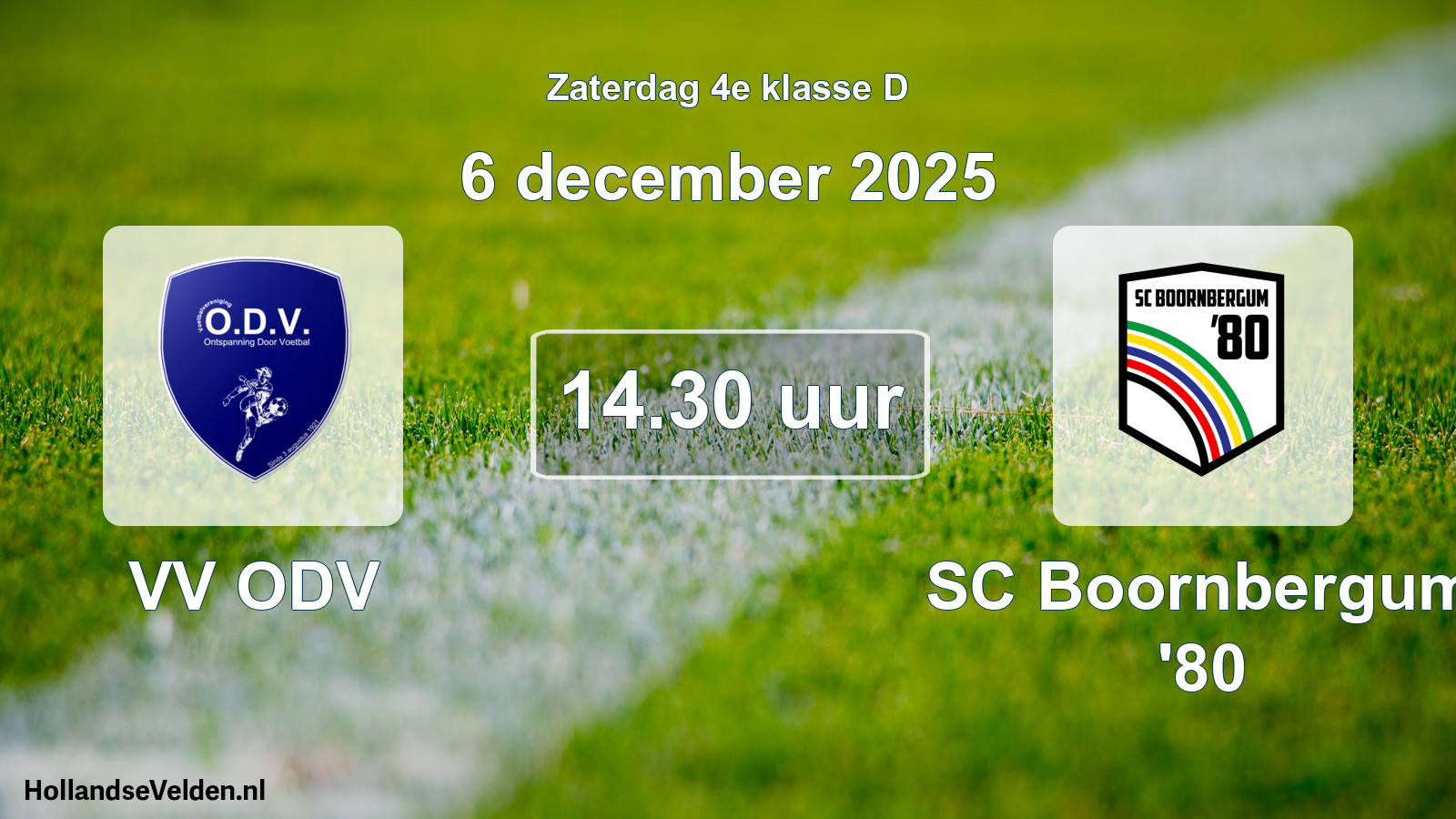 Scheduled Match: VV ODV - SC Boornbergum '80 (6 December 2025)