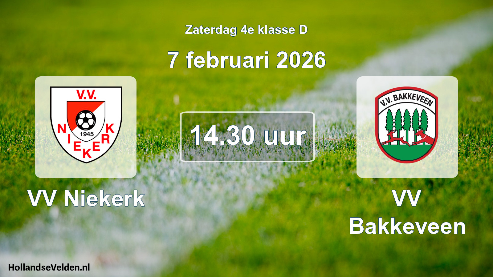 Scheduled Match: VV Niekerk - VV Bakkeveen (7 February 2026)
