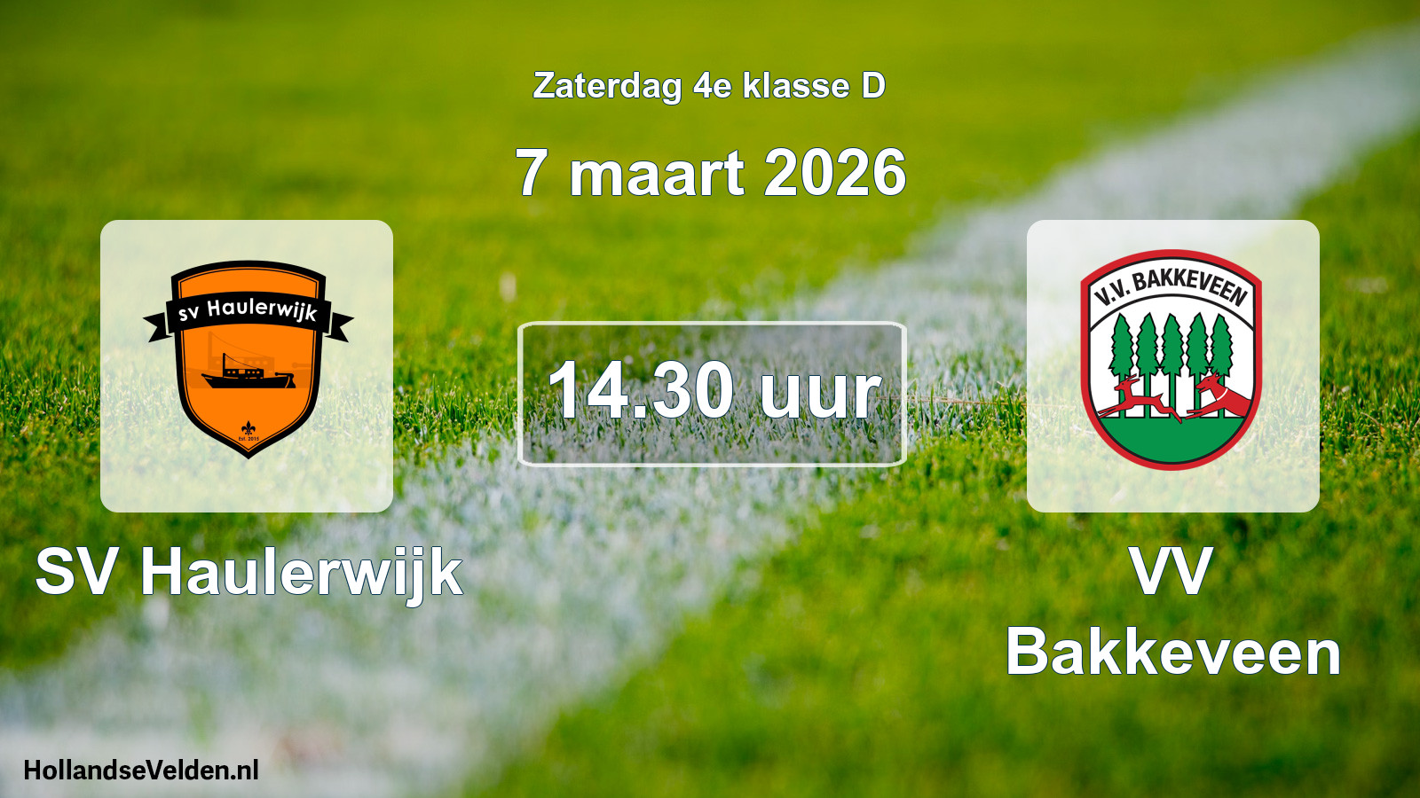 Geplande wedstrijd: SV Haulerwijk - VV Bakkeveen (7 maart 2026)