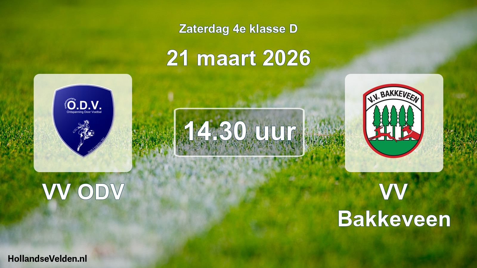 Scheduled Match: VV ODV - VV Bakkeveen (21 March 2026)